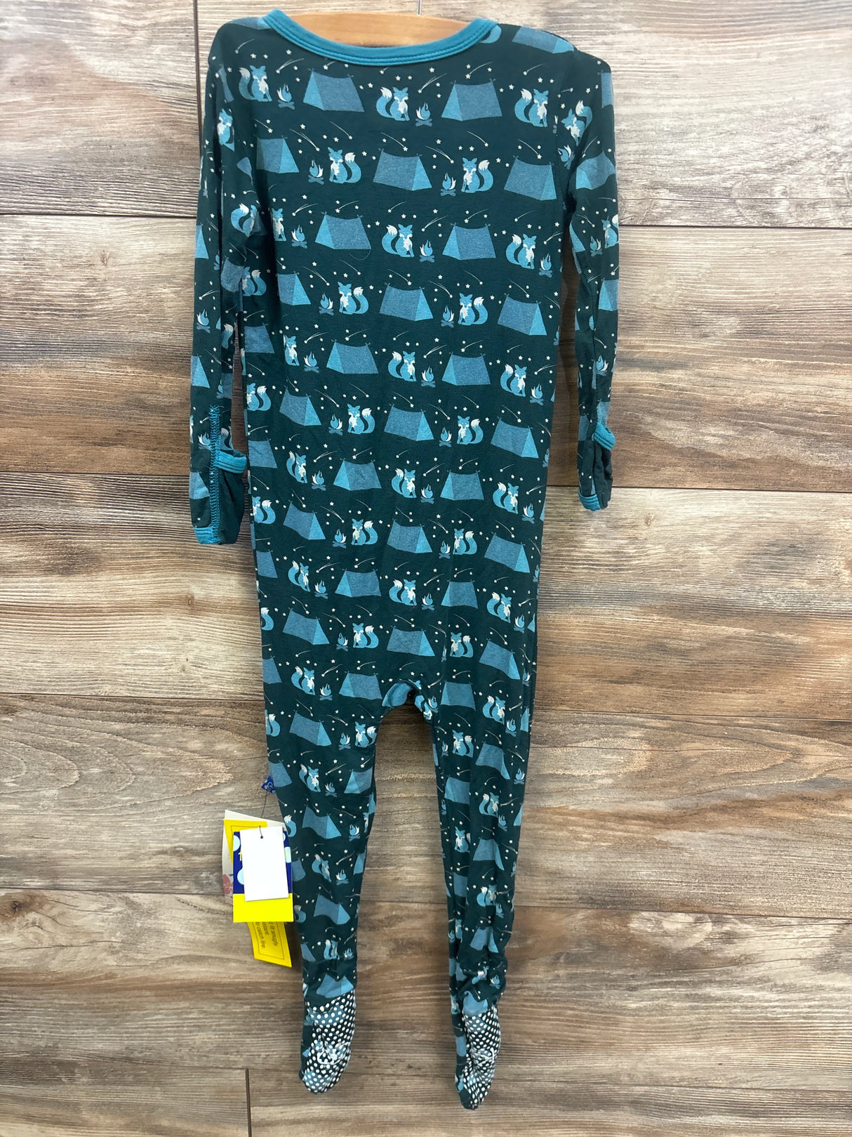 NEW Kickee Pants Snap Footie in Camping Fox Green sz 3T