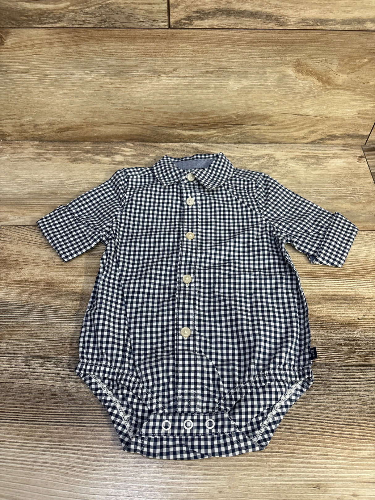 OshKosh Button Up Bubble Romper Navy sz 9m