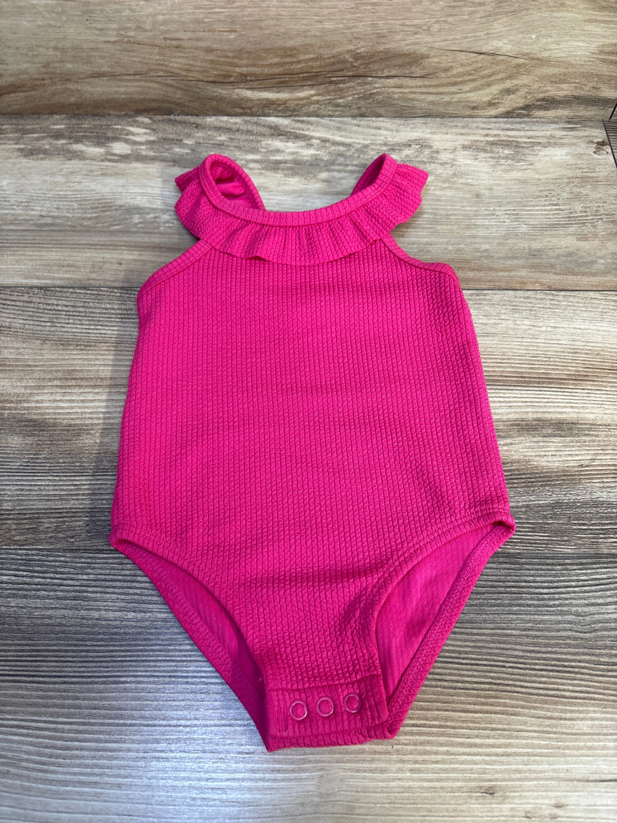 Just One You 1pc Textured Swimsuit Hot Pink sz 18m