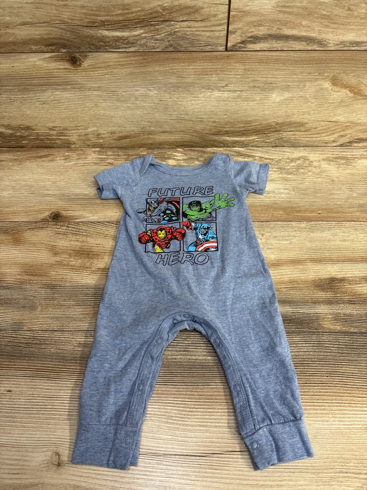 Marvel Future Hero Short Sleeve Coverall Light Blue sz 6-9m