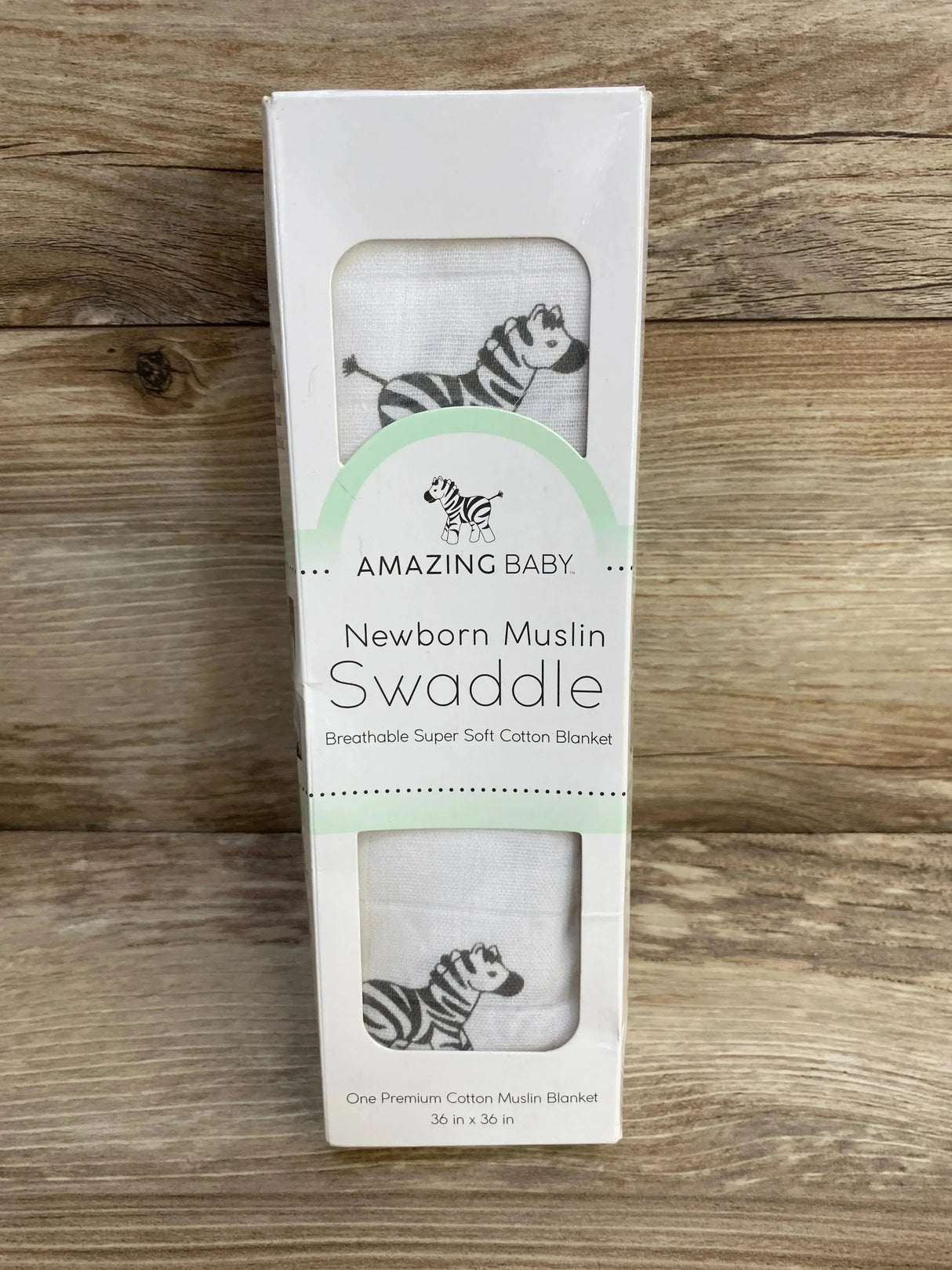 NEW Amazing Baby Sensory Muslin Swaddle Blanket Zebra Black/White 36"x36" - Me n Mommy To Be
