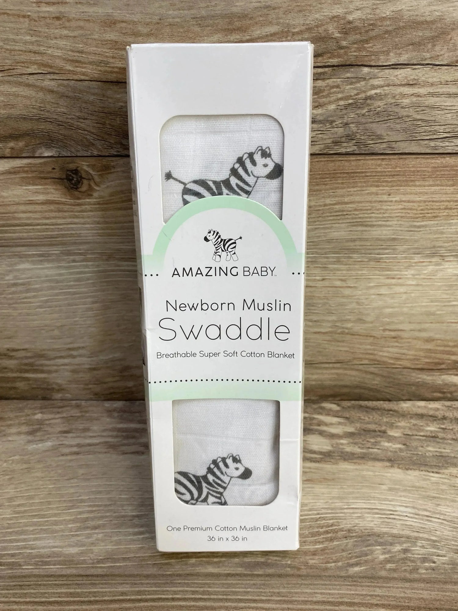 NEW Amazing Baby Sensory Muslin Swaddle Blanket Zebra Black/White 36"x36" - Me n Mommy To Be