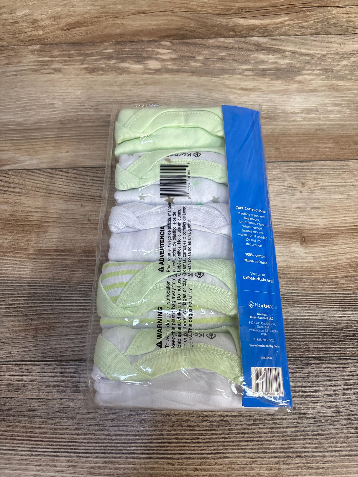 NEW Korbex Baby 5pk Bodysuits Green sz 6-9m