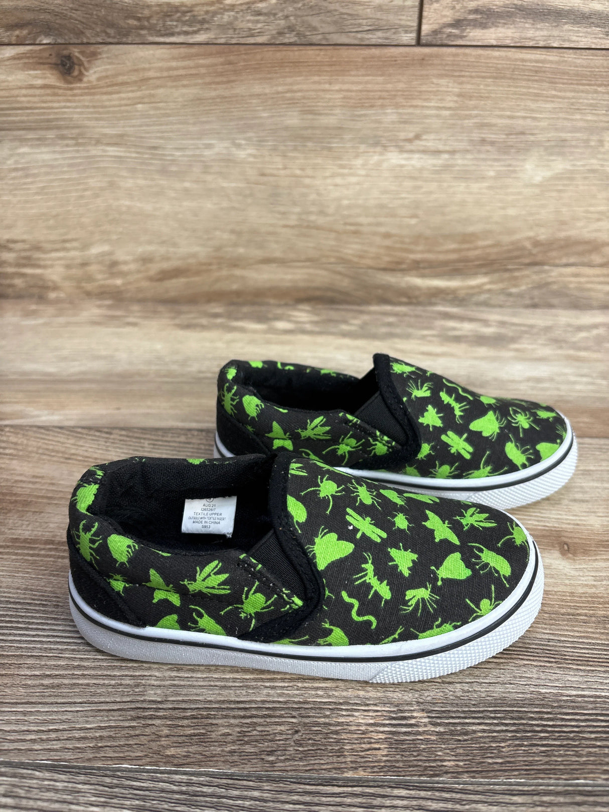 US Sports Glow in the Dark Canvas Sneakers Black sz 9c