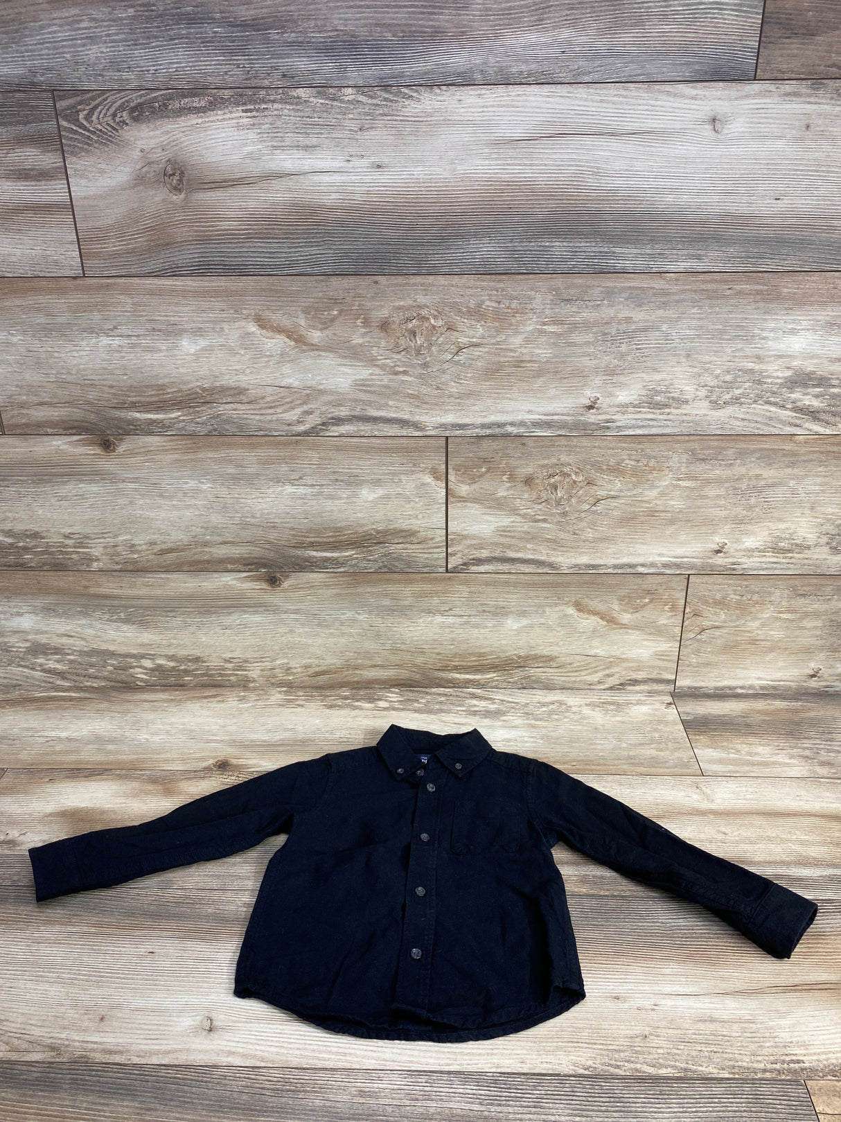 Children's Place Chambray Button Up Shirt Black sz 3T
