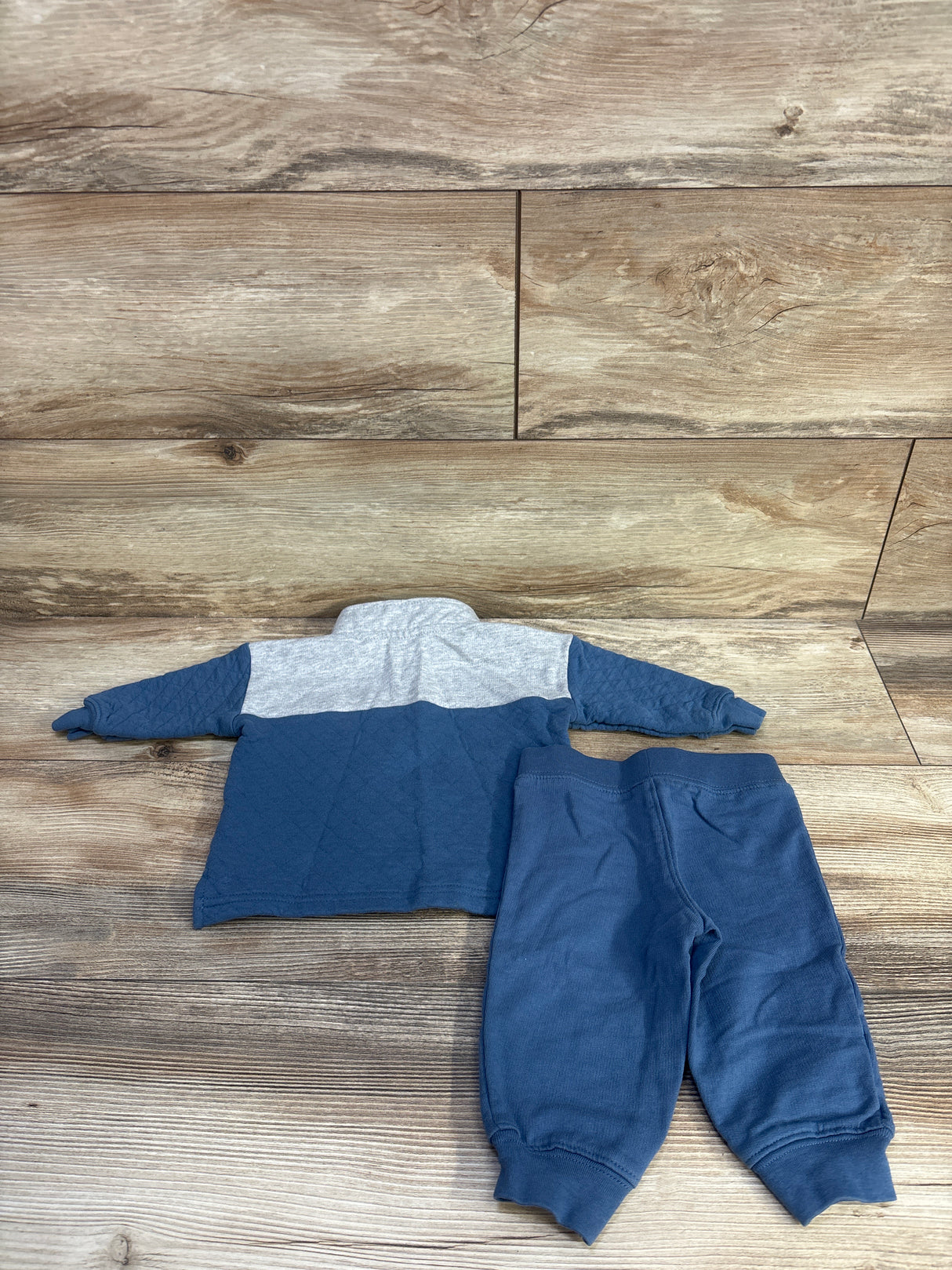 Just One You 2pc Quilted Half-Zip Sweatshirt & Joggers Set Blue sz 6m