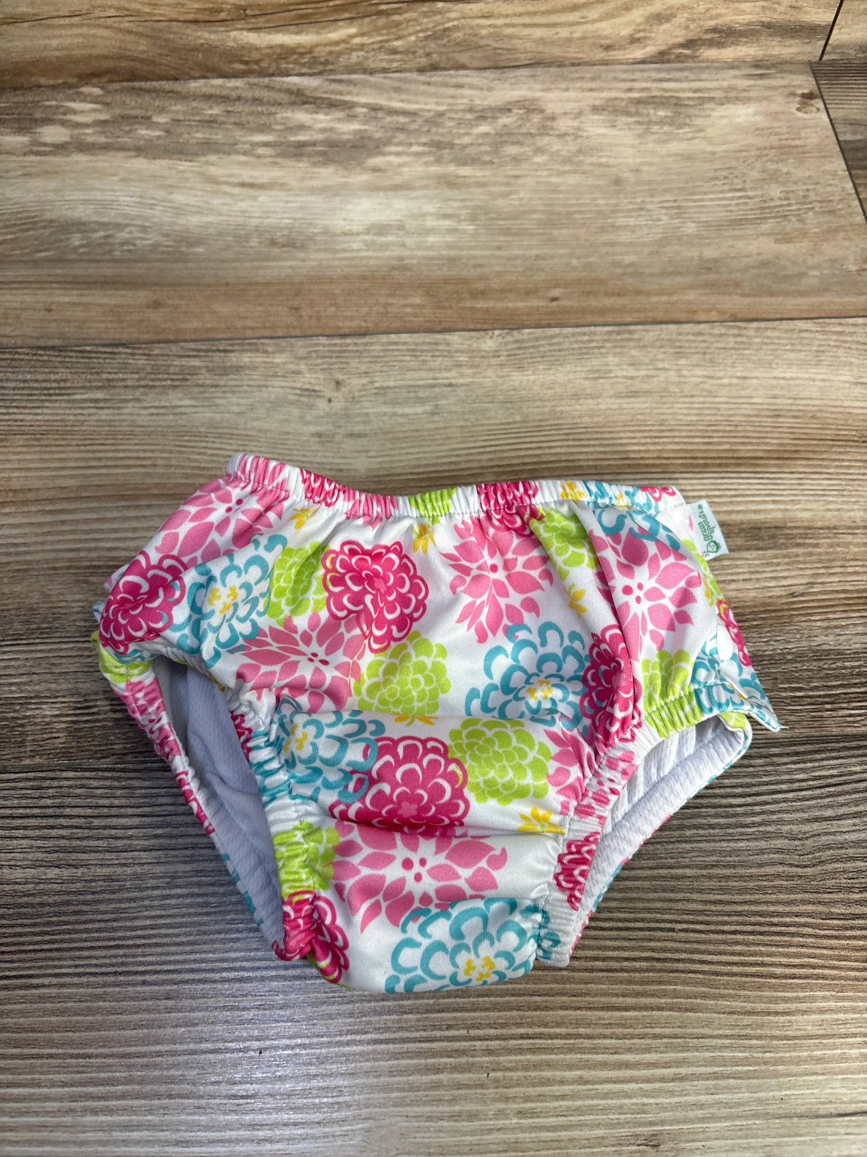 Green Sprouts Swim Diaper Floral White sz 24m