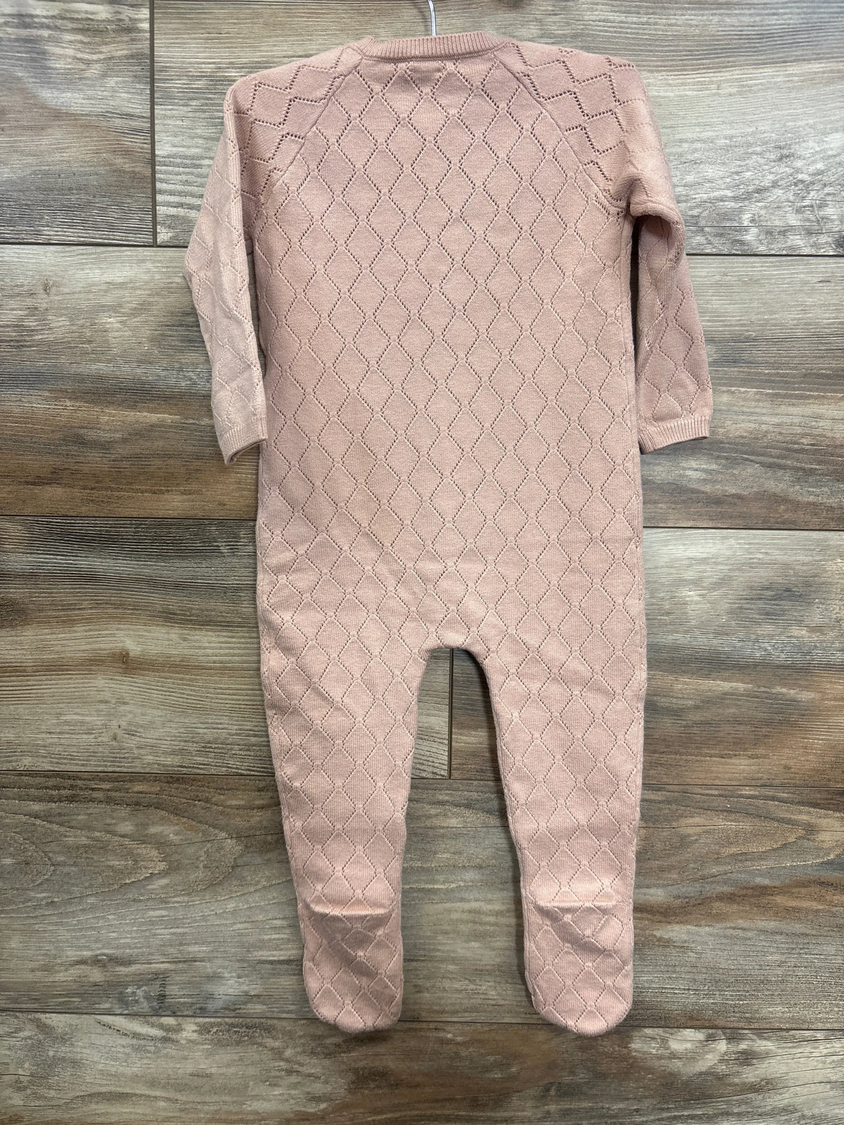 Laughing Llama Knit Footed Coverall Pink sz 9m