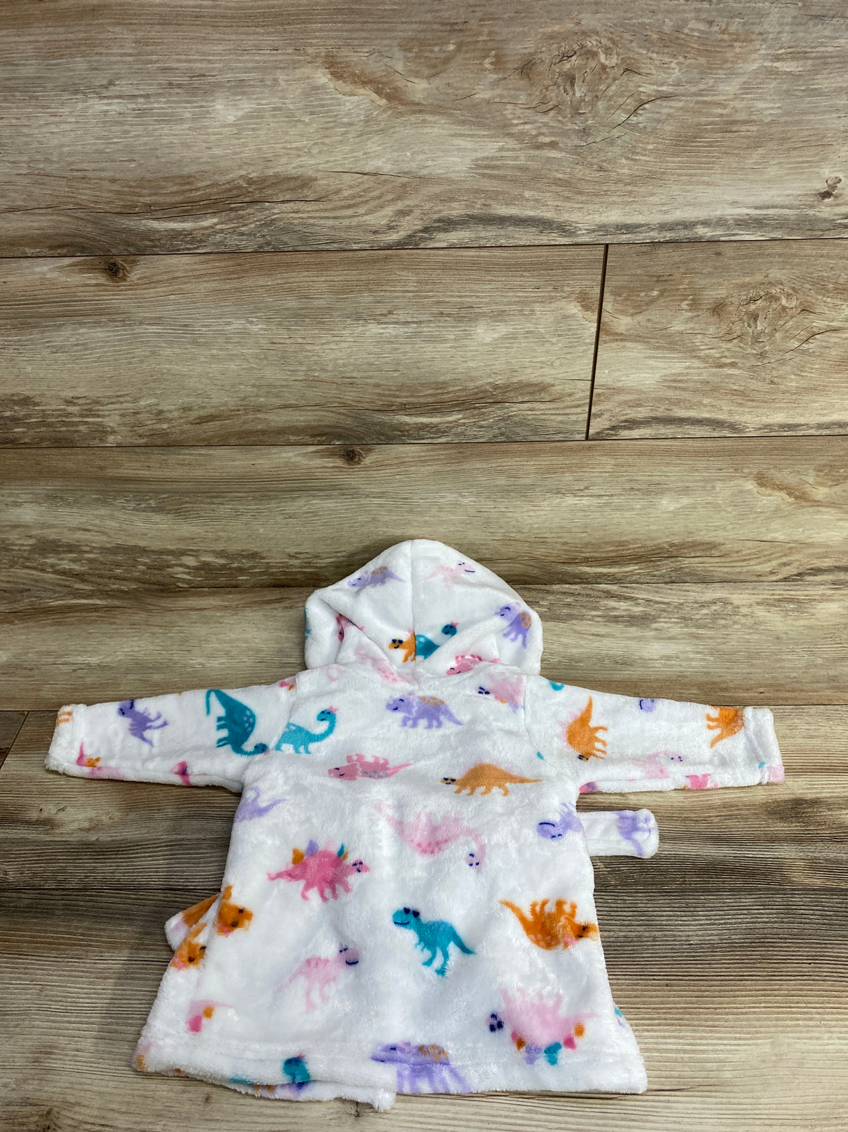 Hudson Baby Plush Dinosaur Robe White sz 0-9m