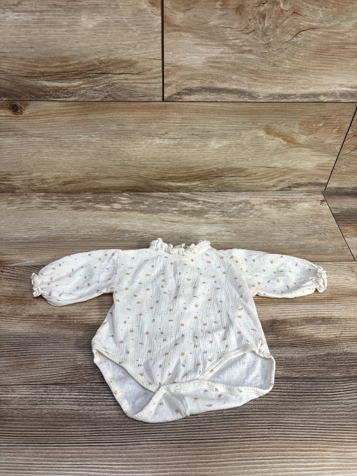 Zara Long Sleeve Bodysuit White sz Newborn