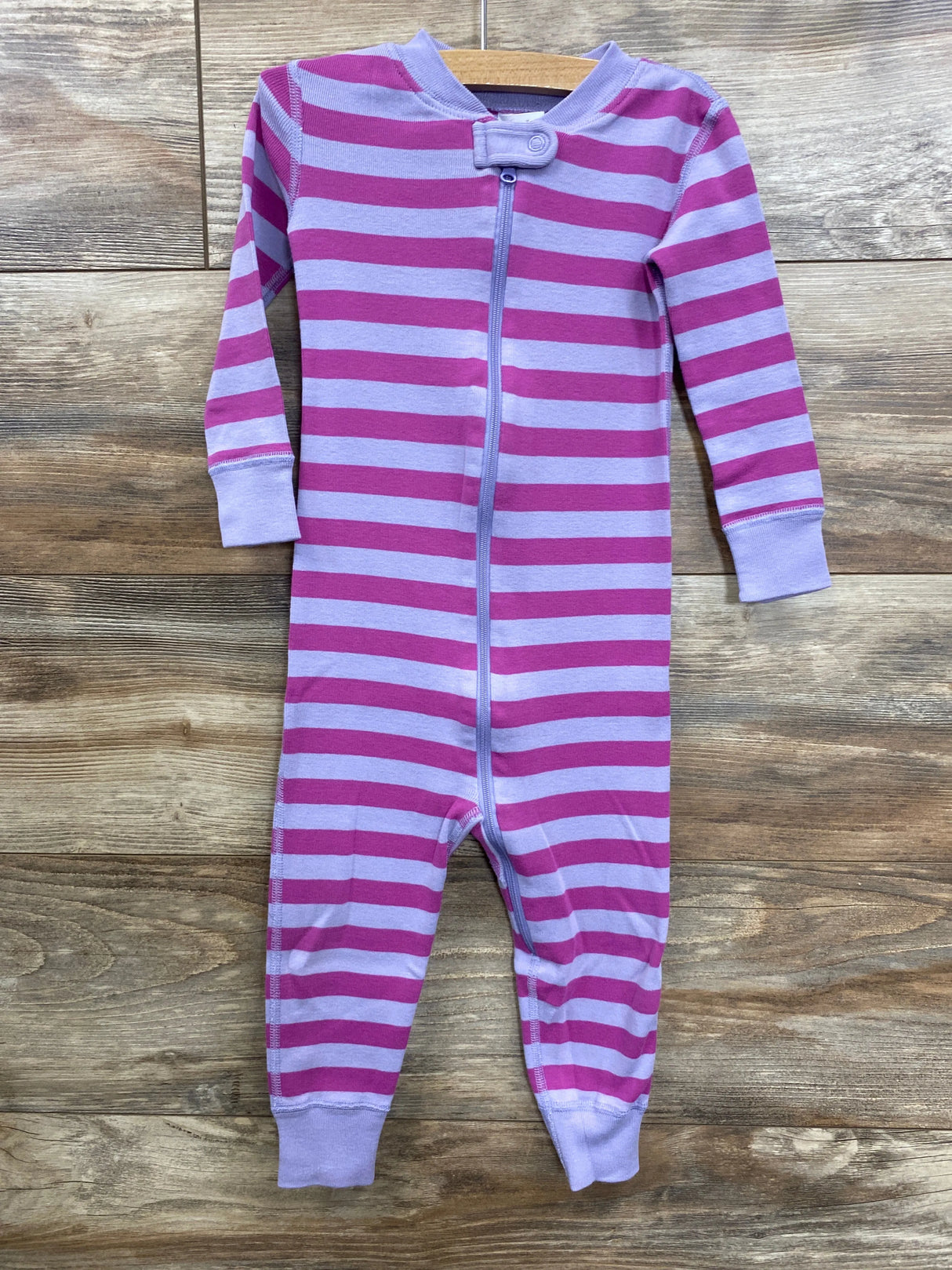 Hanna Andersson Striped Sleeper Purple sz 2T
