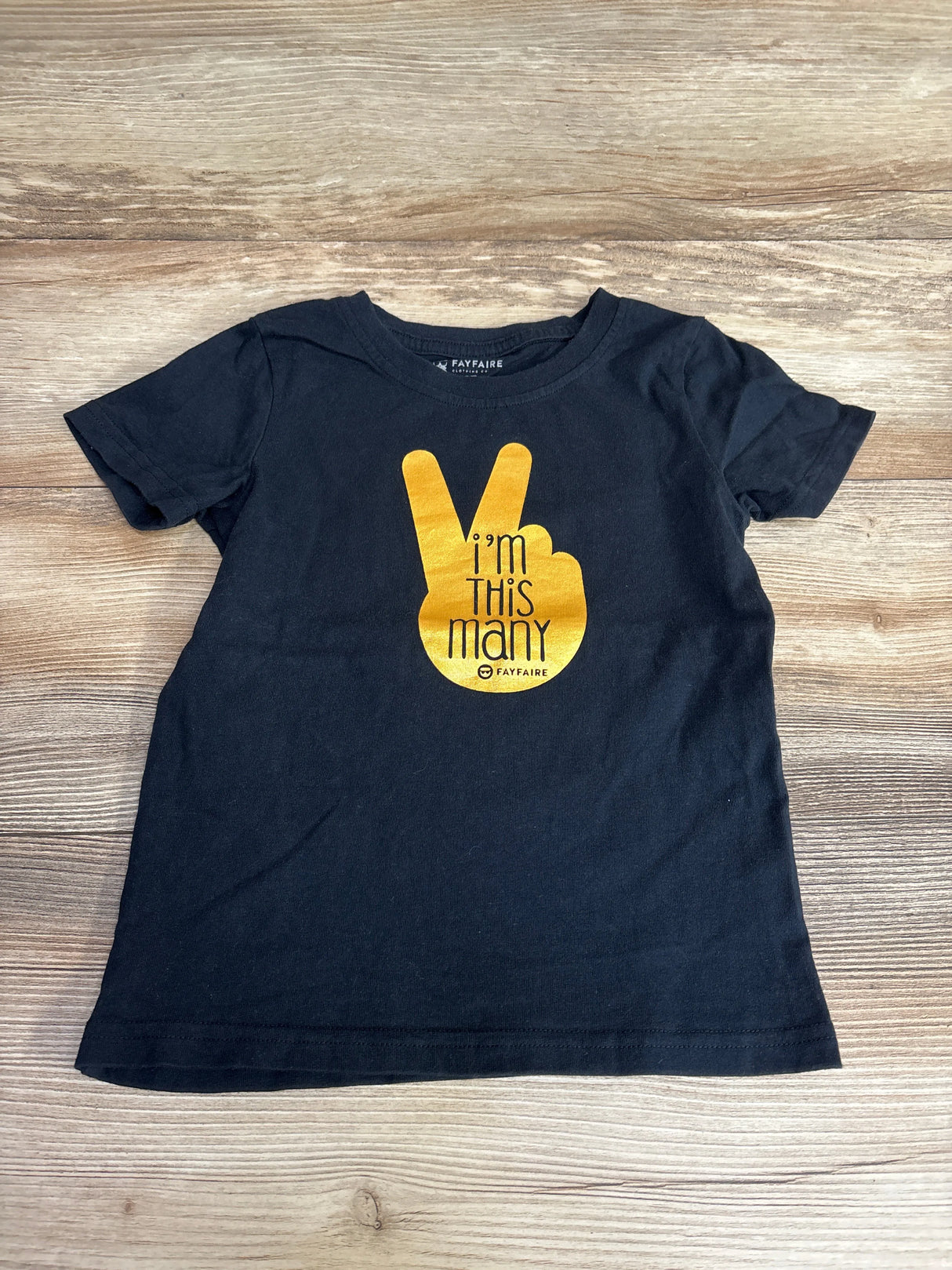 Fayfaire I'm This Old Shirt Black sz 2T