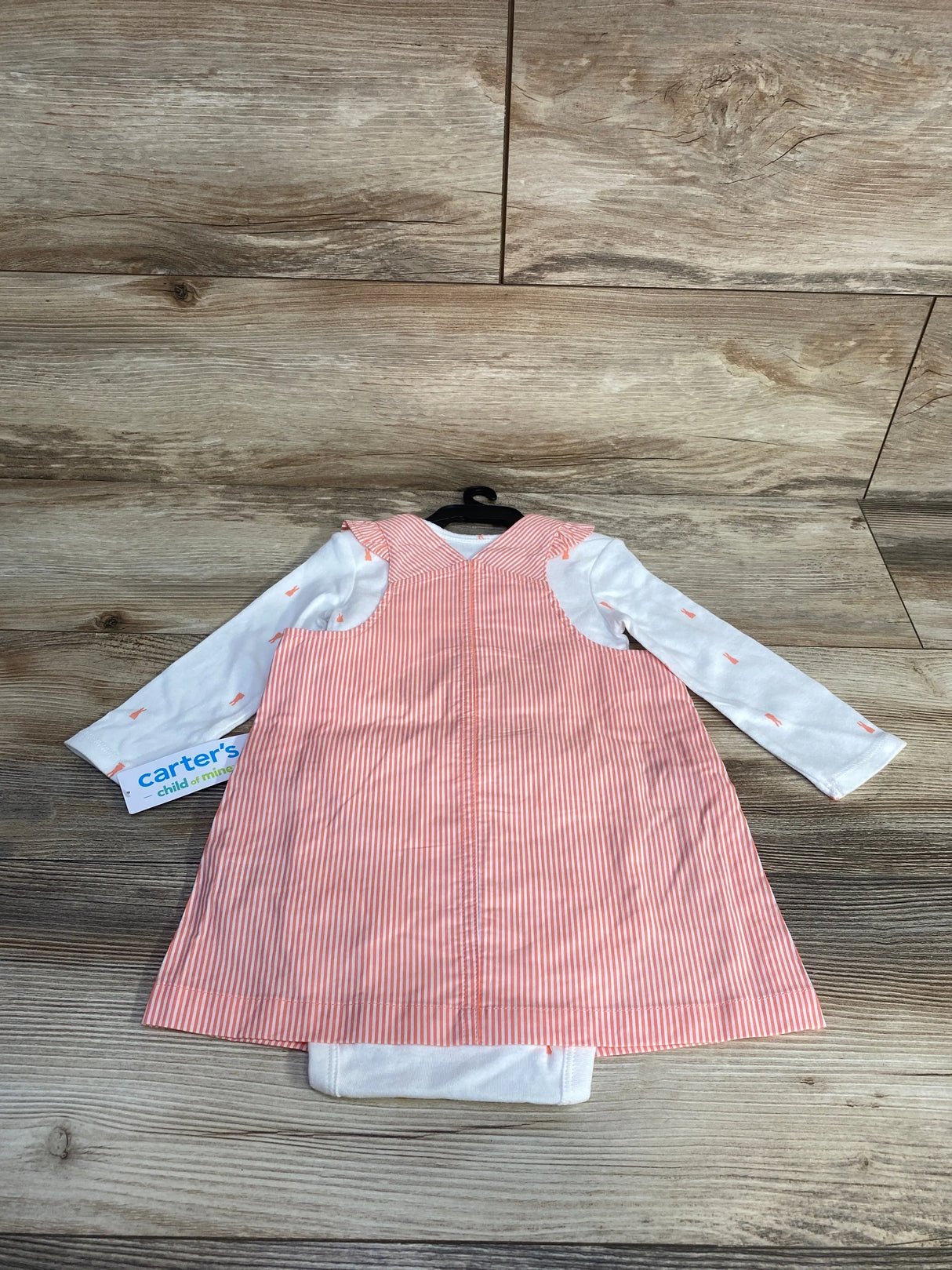 NEW Child Of Mine 2pc Bunny Bodysuit & Jumper Dress White sz 12m - Me n Mommy To Be