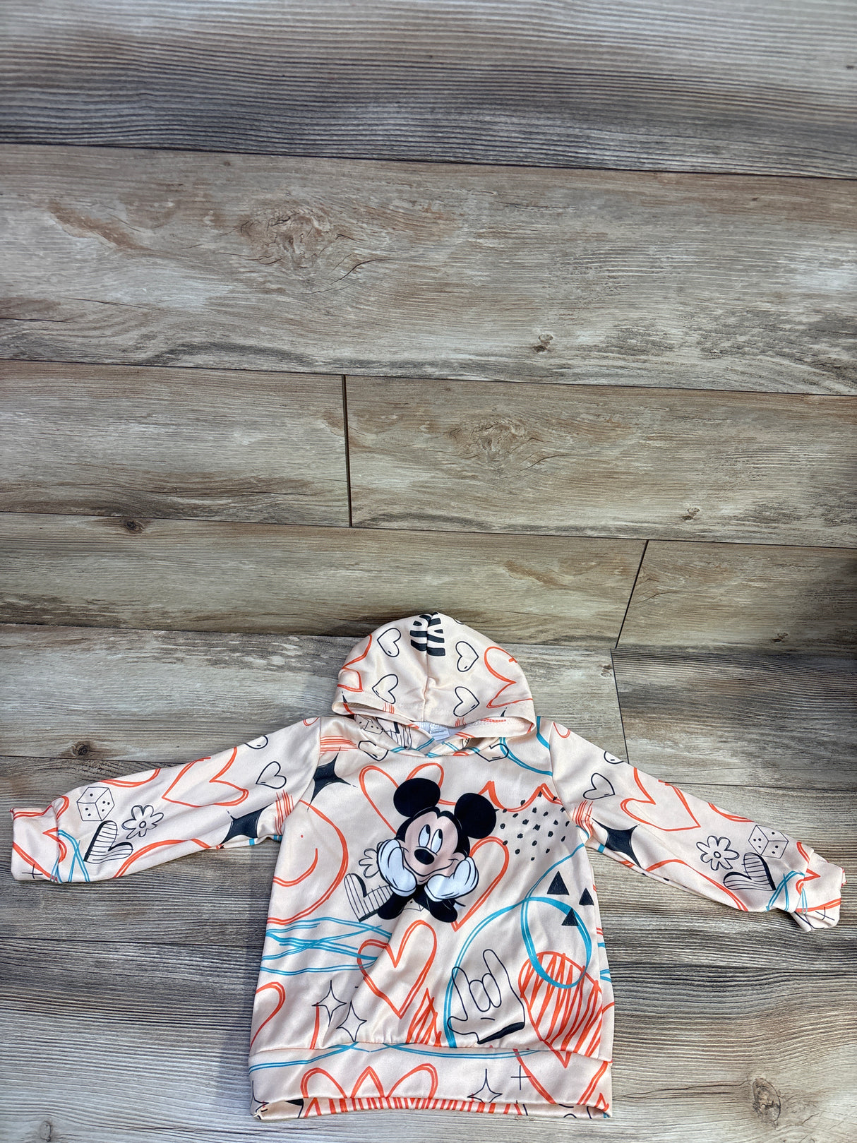 Mickey Mouse Pullover Sweatshirt Beige sz 3-4T