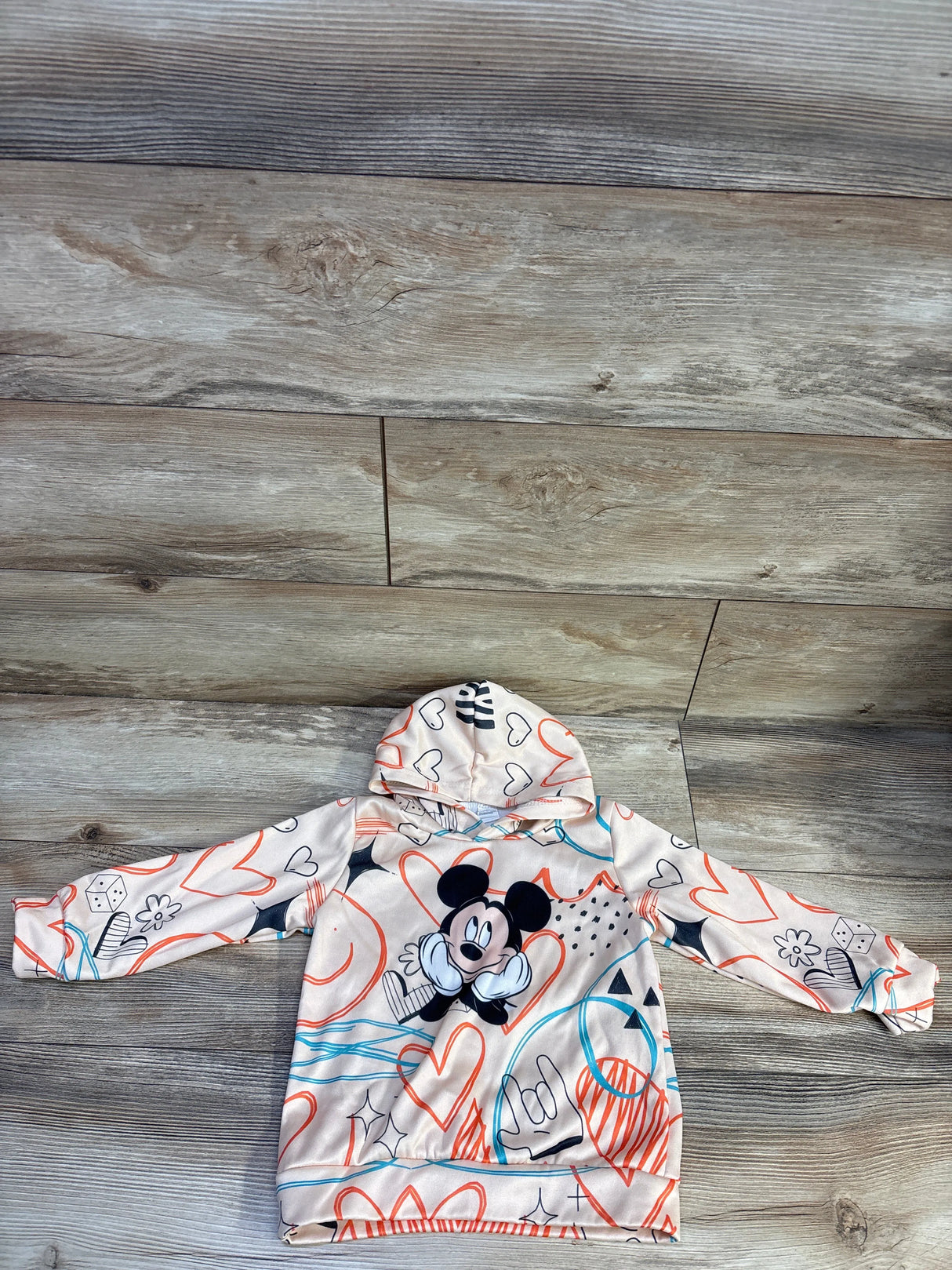 Mickey Mouse Pullover Sweatshirt Beige sz 3-4T