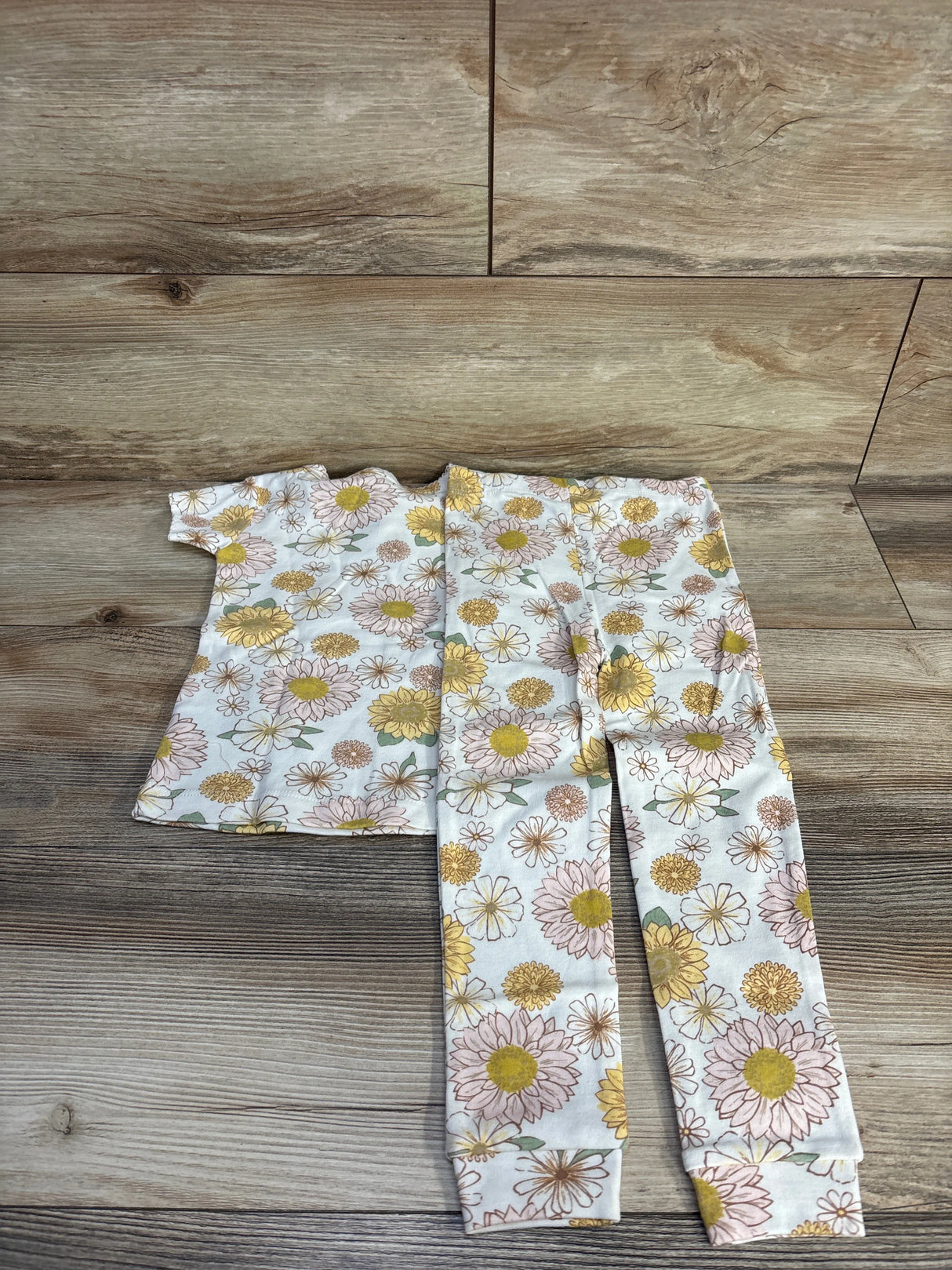 NEW Chick Pea Organic 2pc Pajama Set White sz 3T