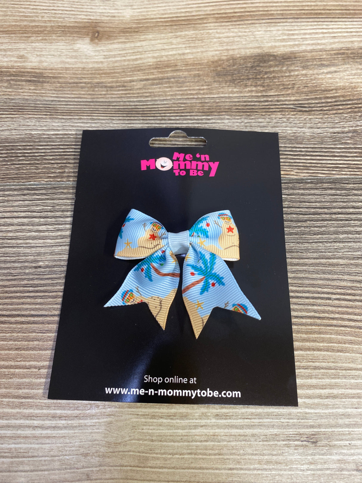 NEW Snowman Hair Bow Blue