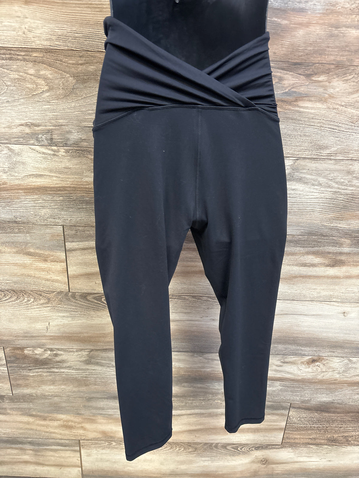 Isabel Maternity Crossover Panel Leggings Black sz Medium