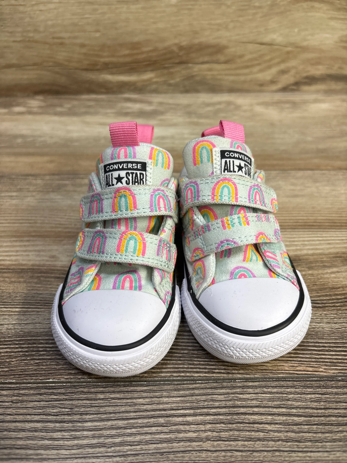 Converse Chuck Taylor All Star Easy-On Rainbows Sneakers Teal sz 5c