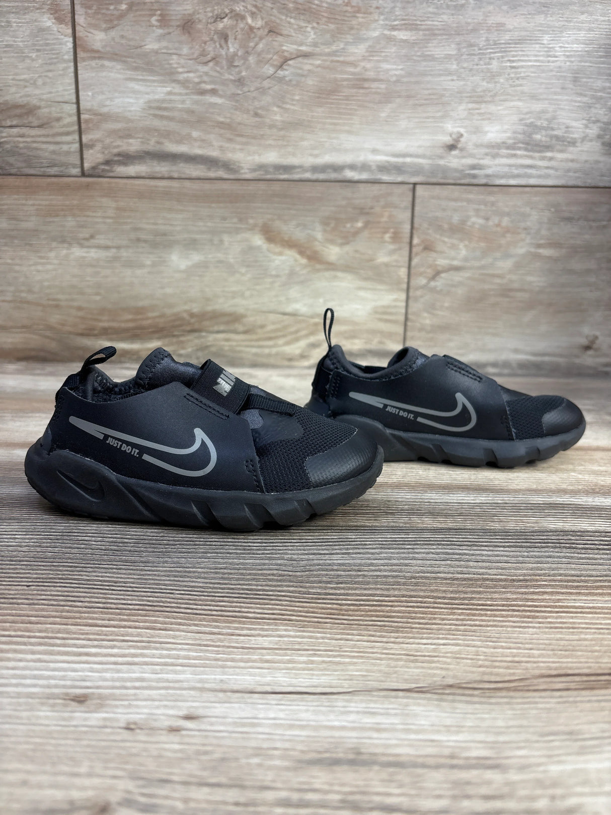 Nike Flex Runner TD 'Black Anthracite' Sneakers, Black sz 9c