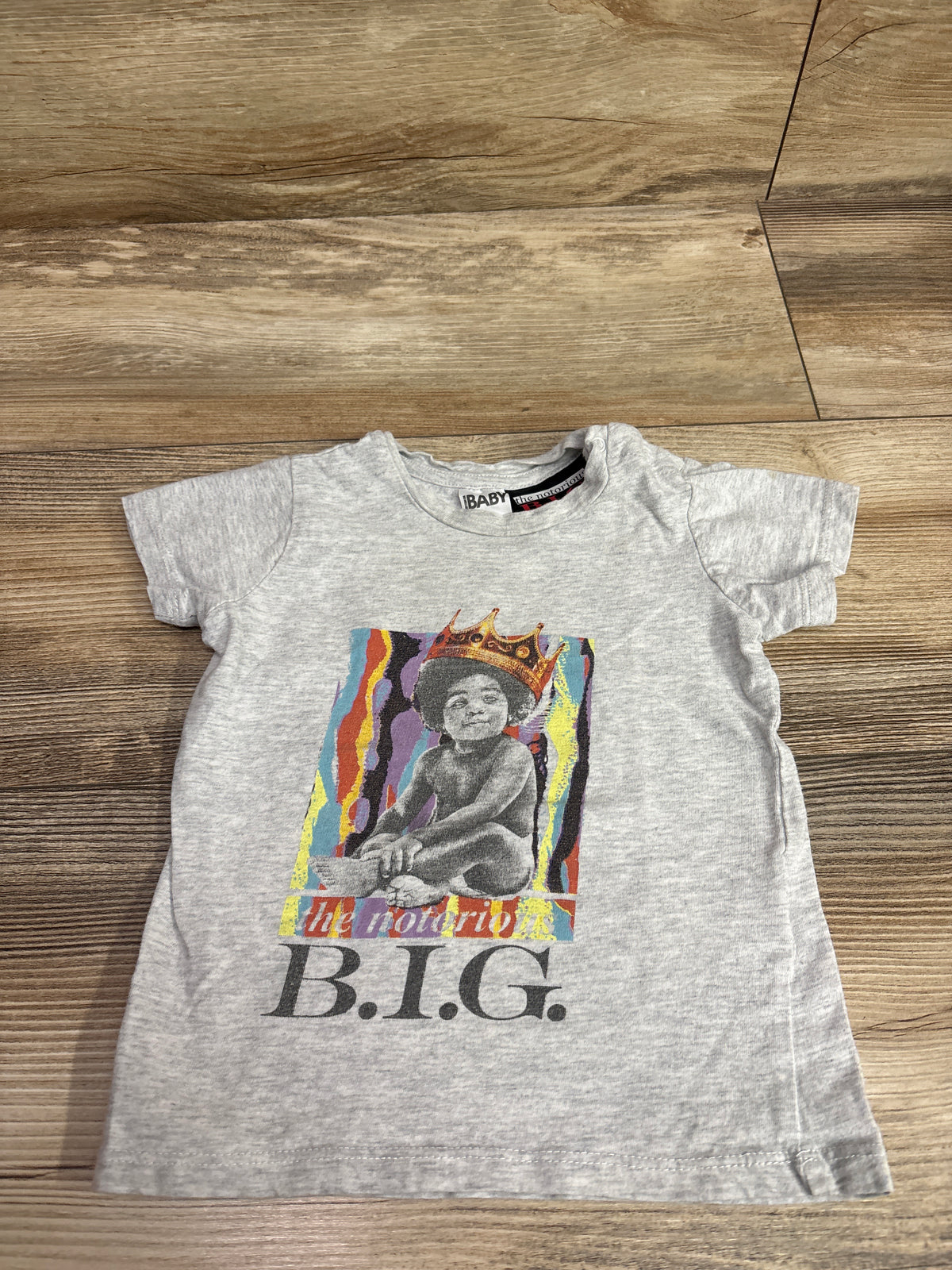 Cotton On Baby The Notorious B.I.G. Shirt Grey sz 12-18m