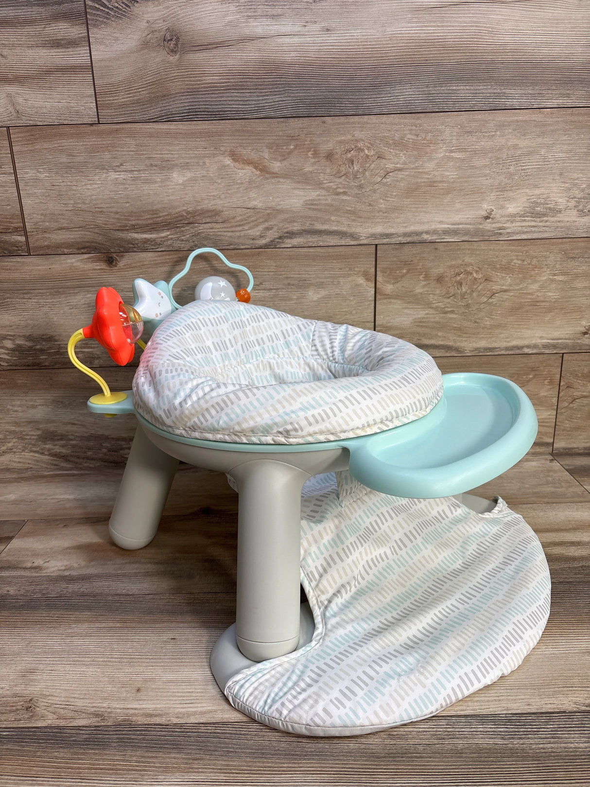 Skip Hop Silver Lining Cloud 2-in-1 Sit-Up Chair & Activity Seat, White/Blue