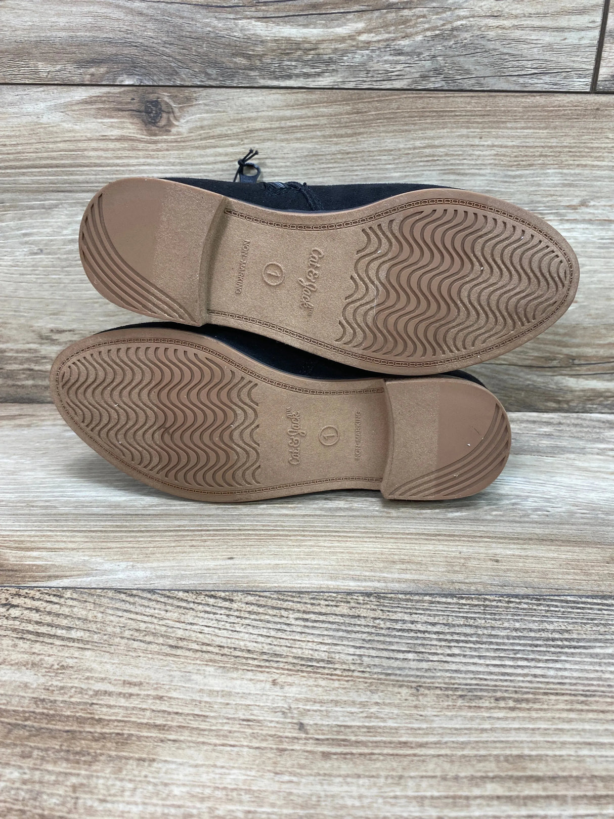 NEW Cat & Jack Penelope Zipper Boots Black Sz 1Y - Me n Mommy To Be