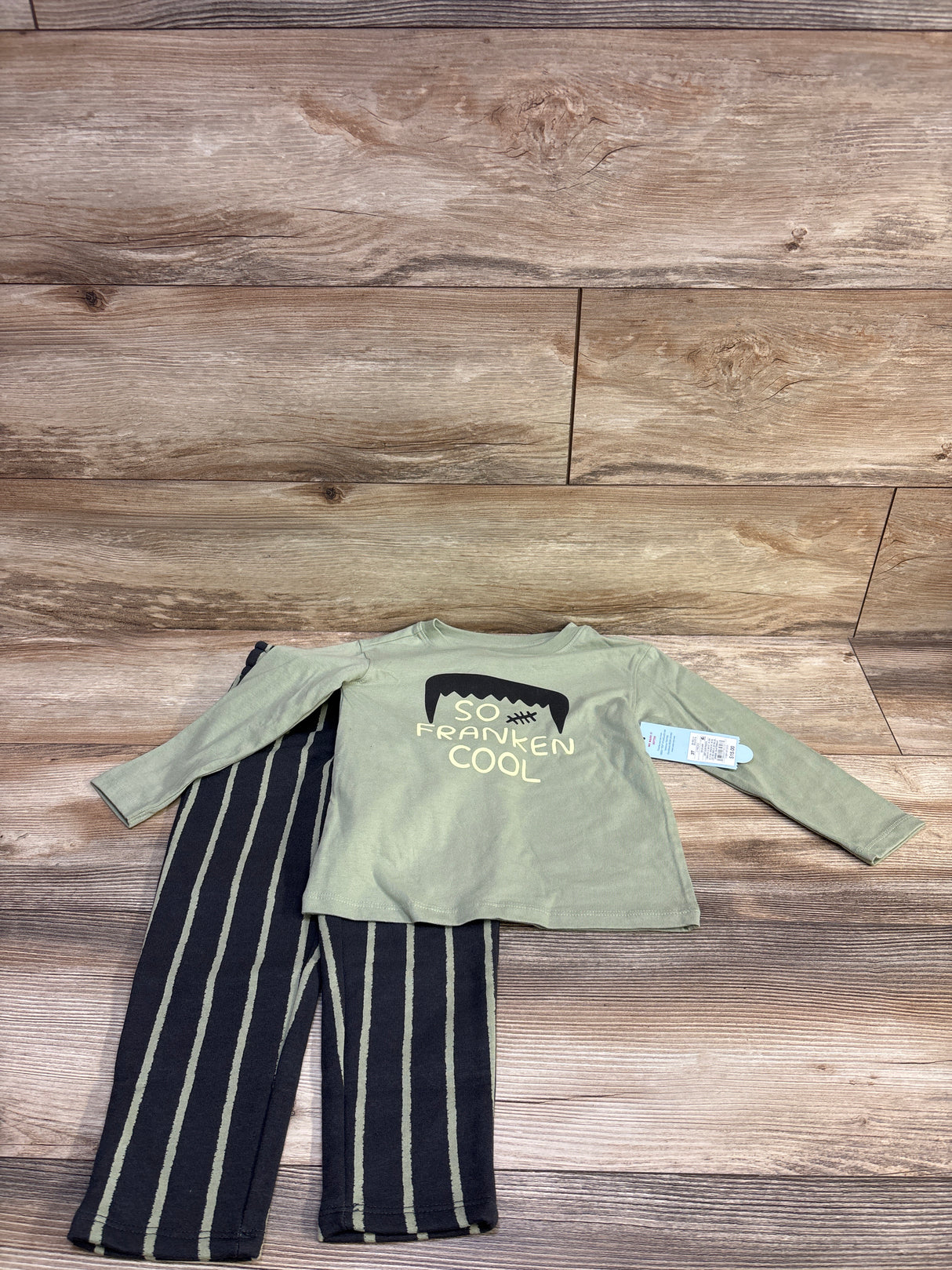 NEW Cat & Jack So Franken Cool 2Pc Set Green sz 3T