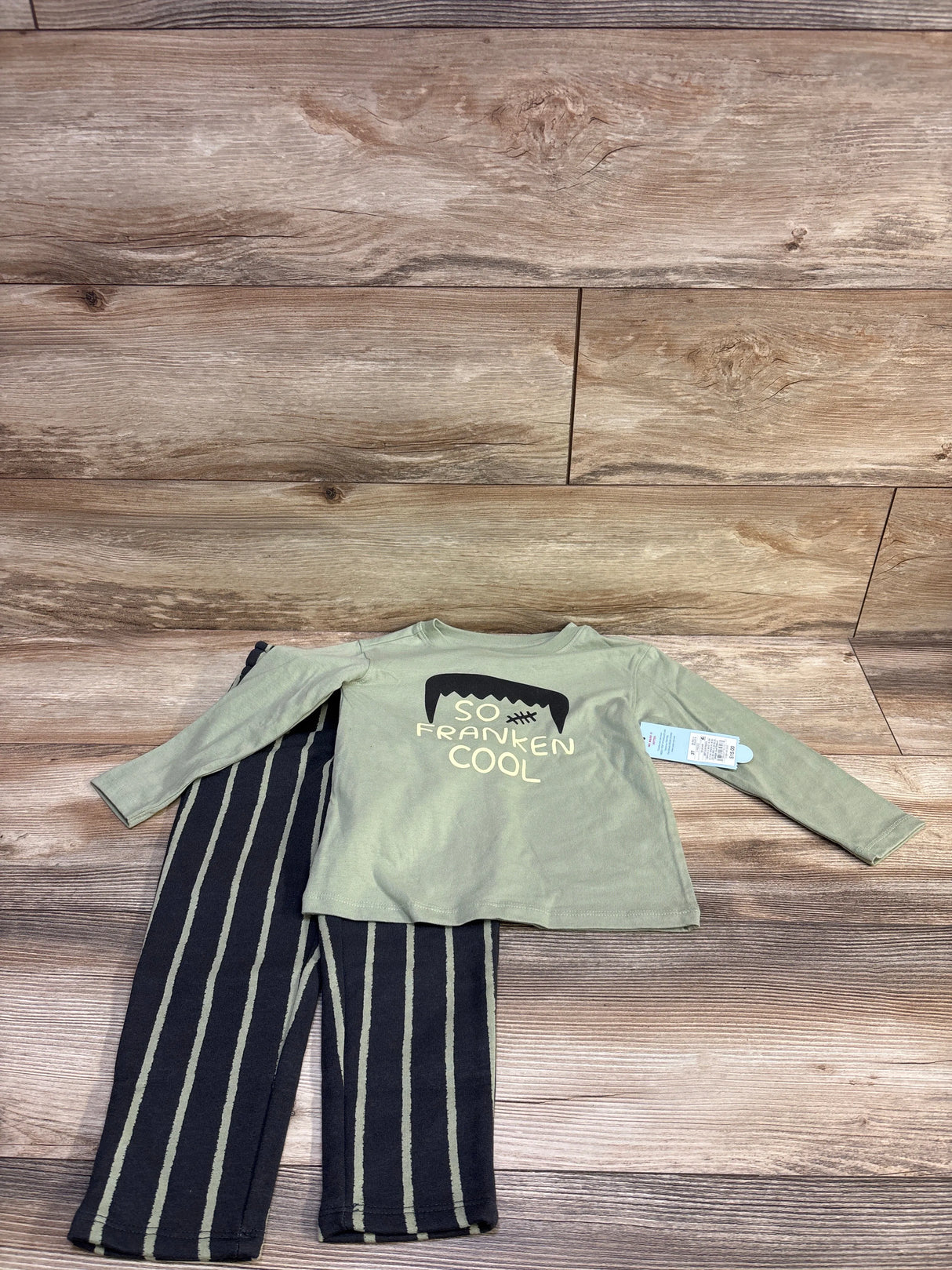 NEW Cat & Jack So Franken Cool 2Pc Set Green sz 3T