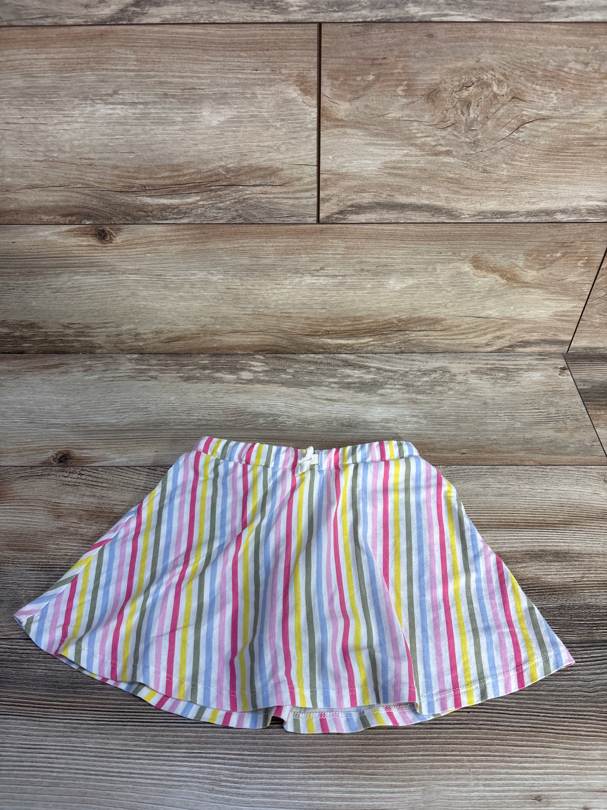 Cat & Jack Striped Drawstring Skort White sz 5T