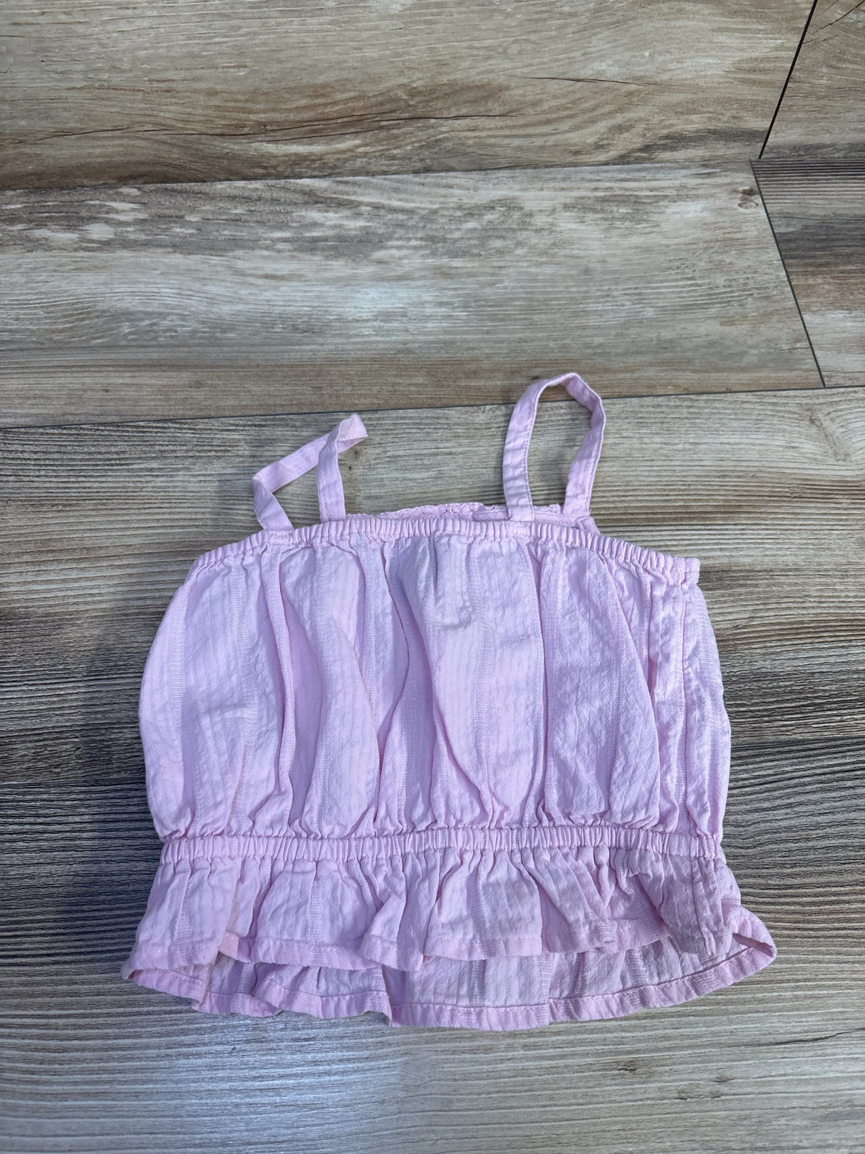Old Navy Sleeveless Button Front Peplum Tank Top Pink sz 12-18m