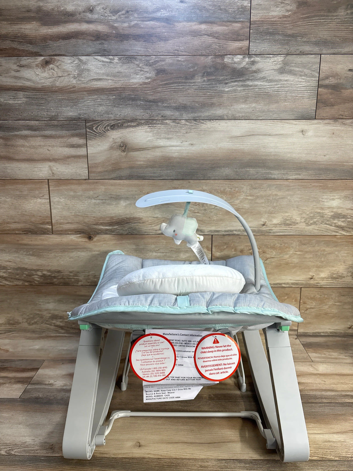 NEW Ingenuity Keep Cozy 3-in-1 Grow with Me Baby Bouncer, Rocker & Toddler Seat in Weaver