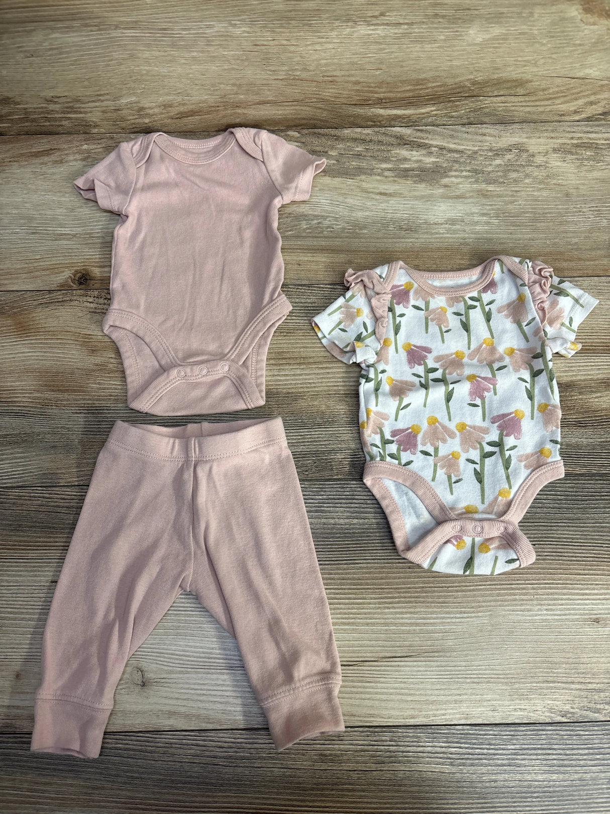 Cloud Island 3pc Bodysuit Set Pink sz Newborn
