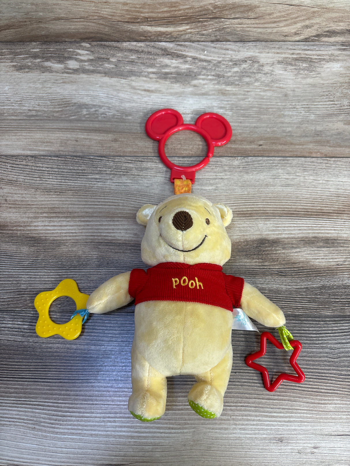 Disney Baby Winnie The Pooh Handing Teether Plush Toy