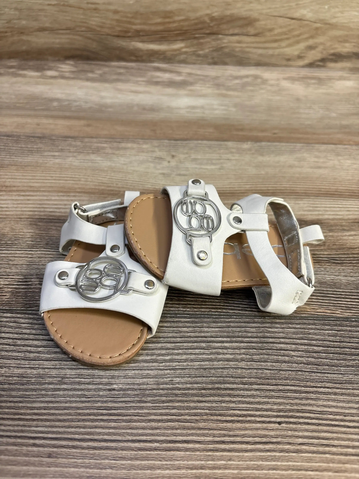 Bebe Sandals White sz 2c