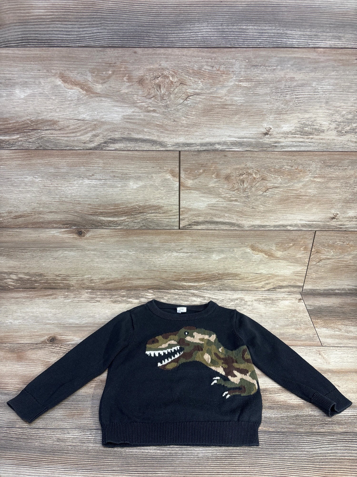Baby Gap Dinosaur Knit Pull Over Sweater Black sz 18-24m