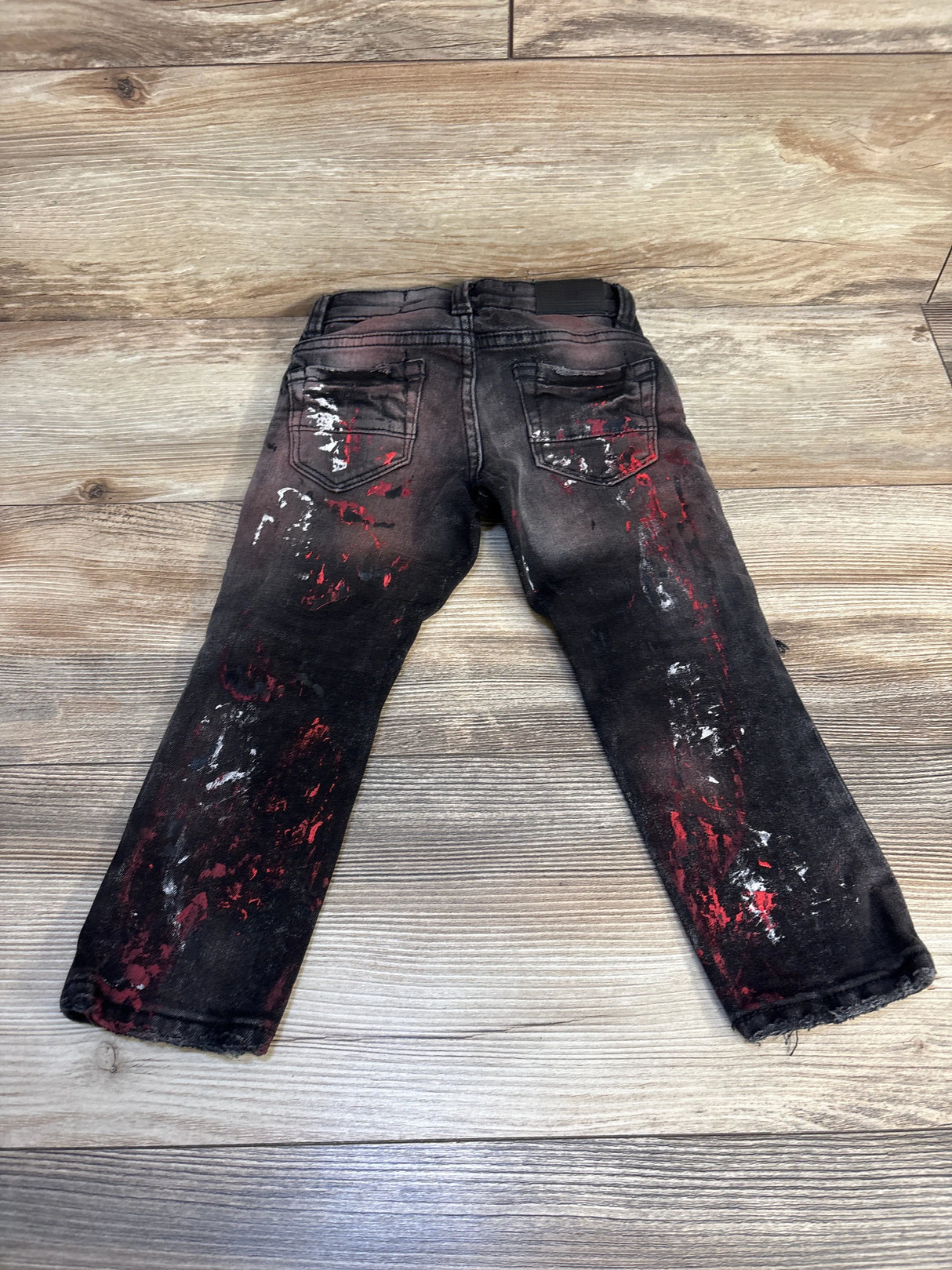 Jordan Craig Legacy Edition Paint Splatter Denim Jeans Black sz 3T