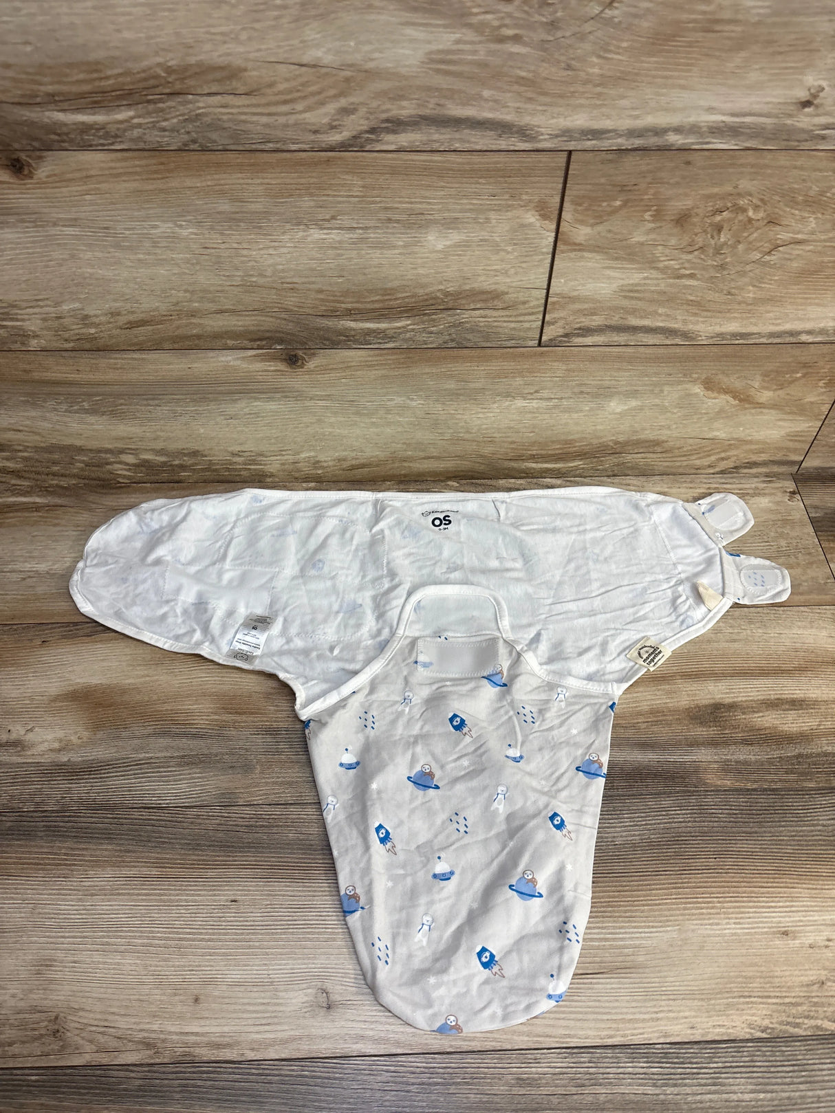 Keababies 3pk Swaddle Wraps Rocket Print Blue sz 0-3m