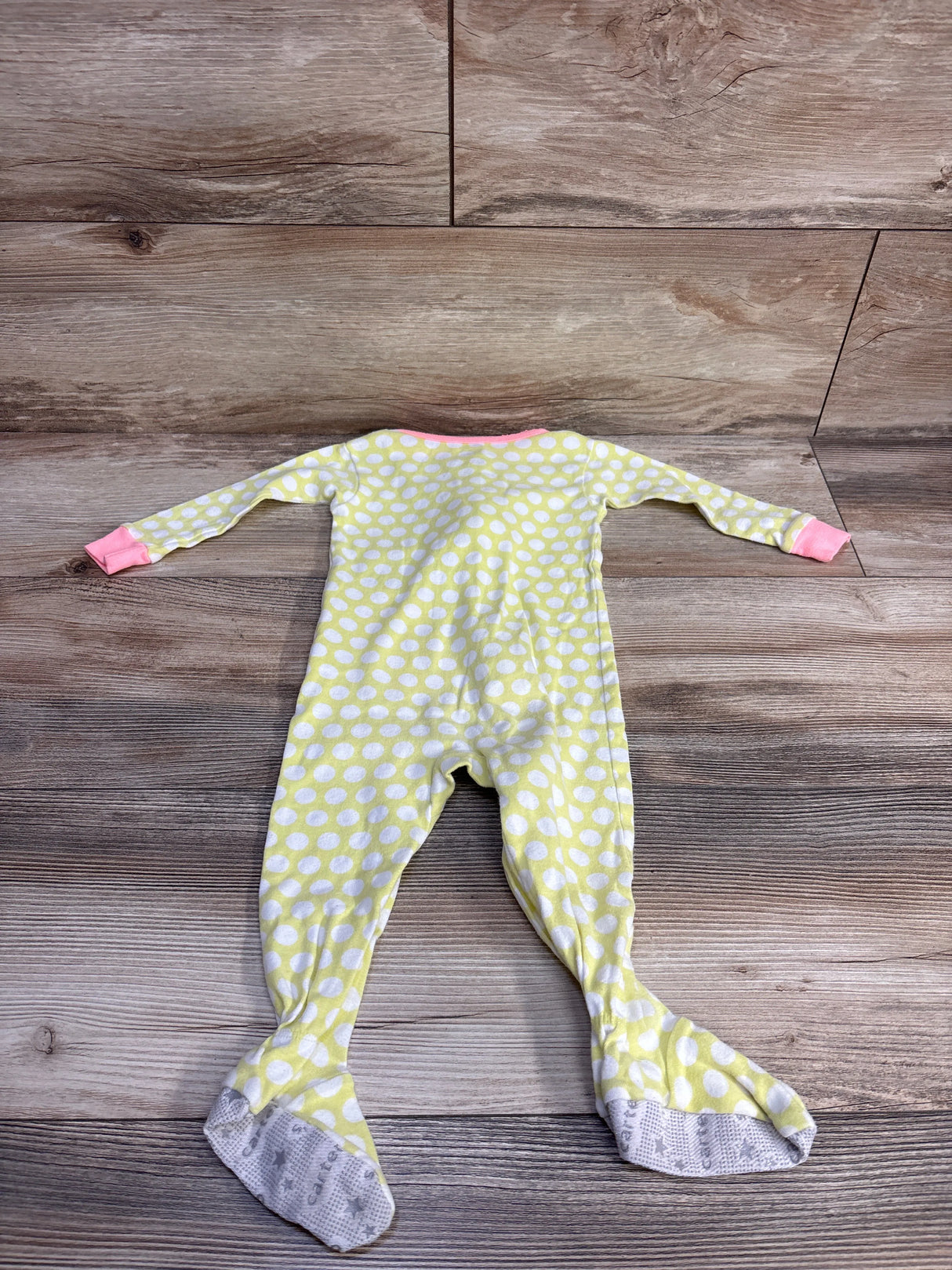 Carter's Polka Dot Sleeper Yellow sz 12m - Me n Mommy To Be