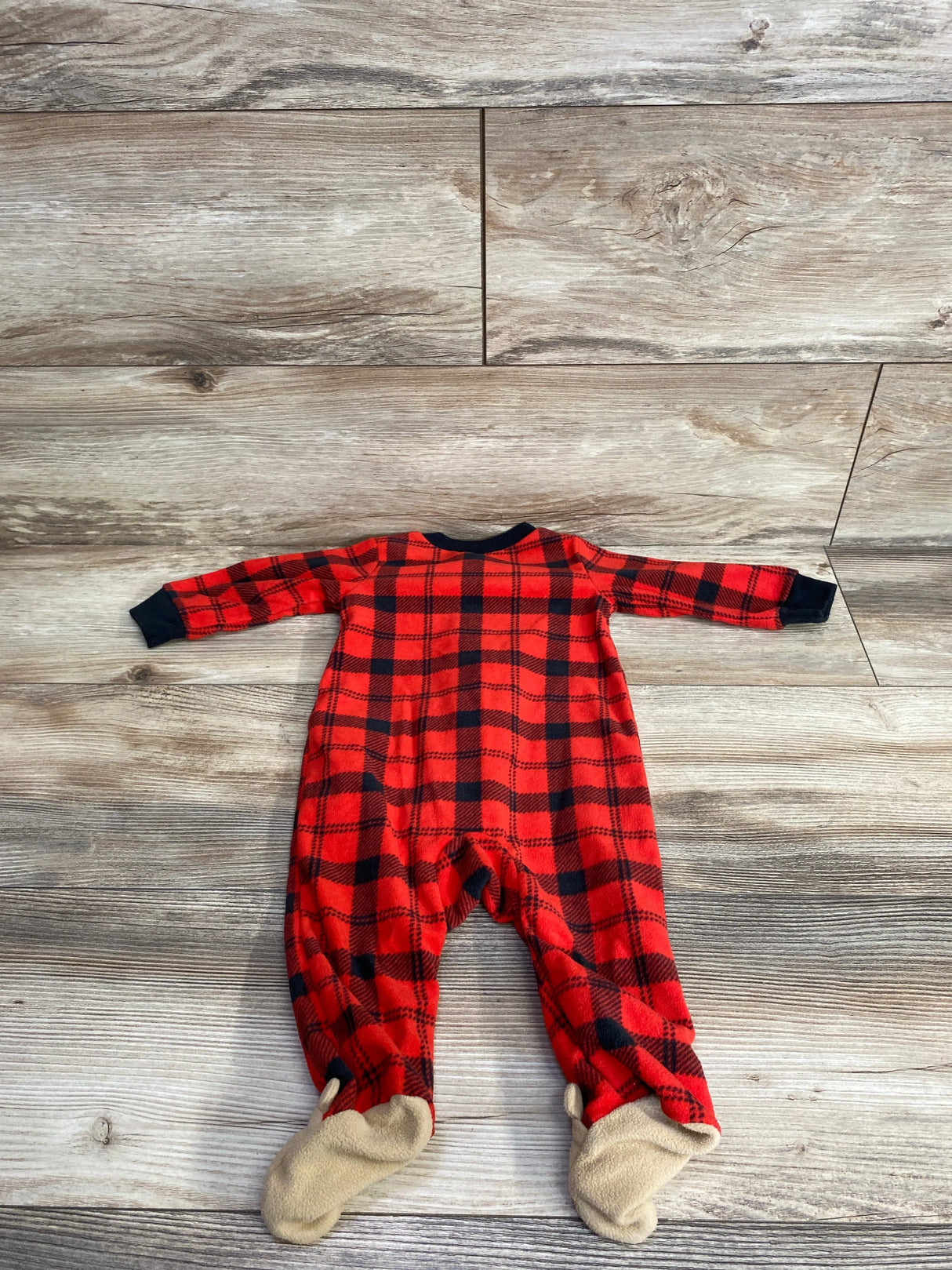 Carter's Buffalo Plaid Blanket Sleeper Red sz 6m