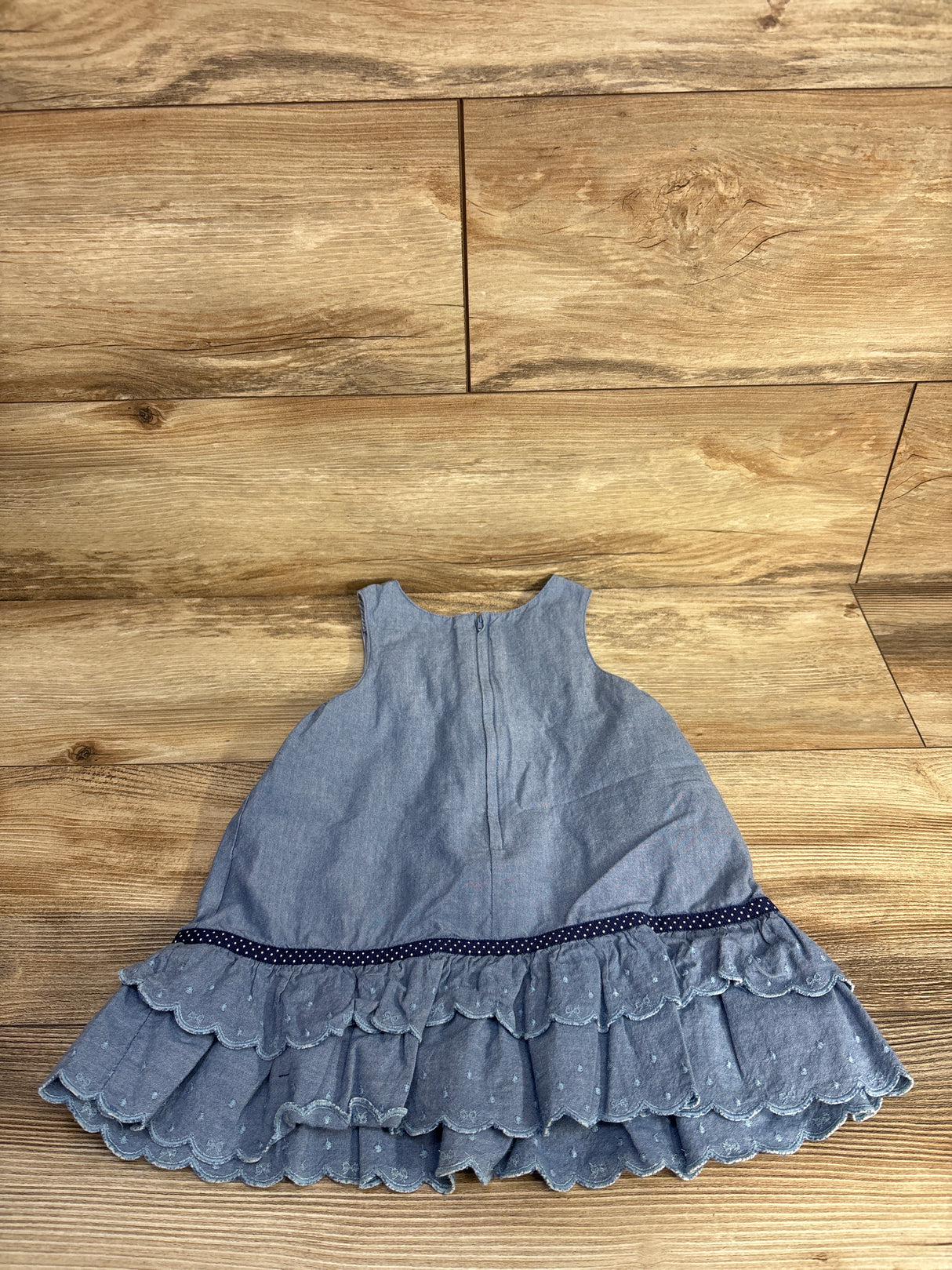 Miki House Chambray Tunic Blue sz 12-18m