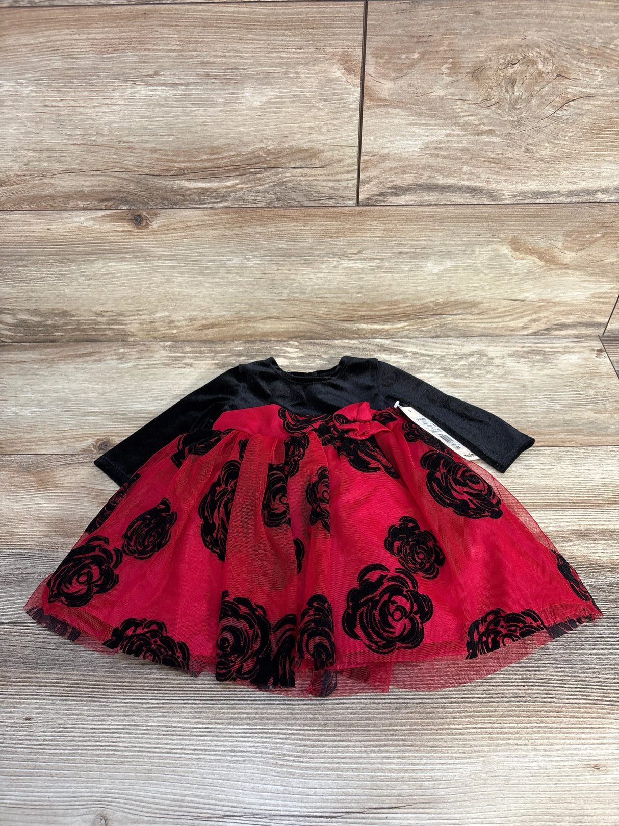NEW Mia & Mimi Velvet Long Sleeve Dress + Bloomers Black sz 6-9m