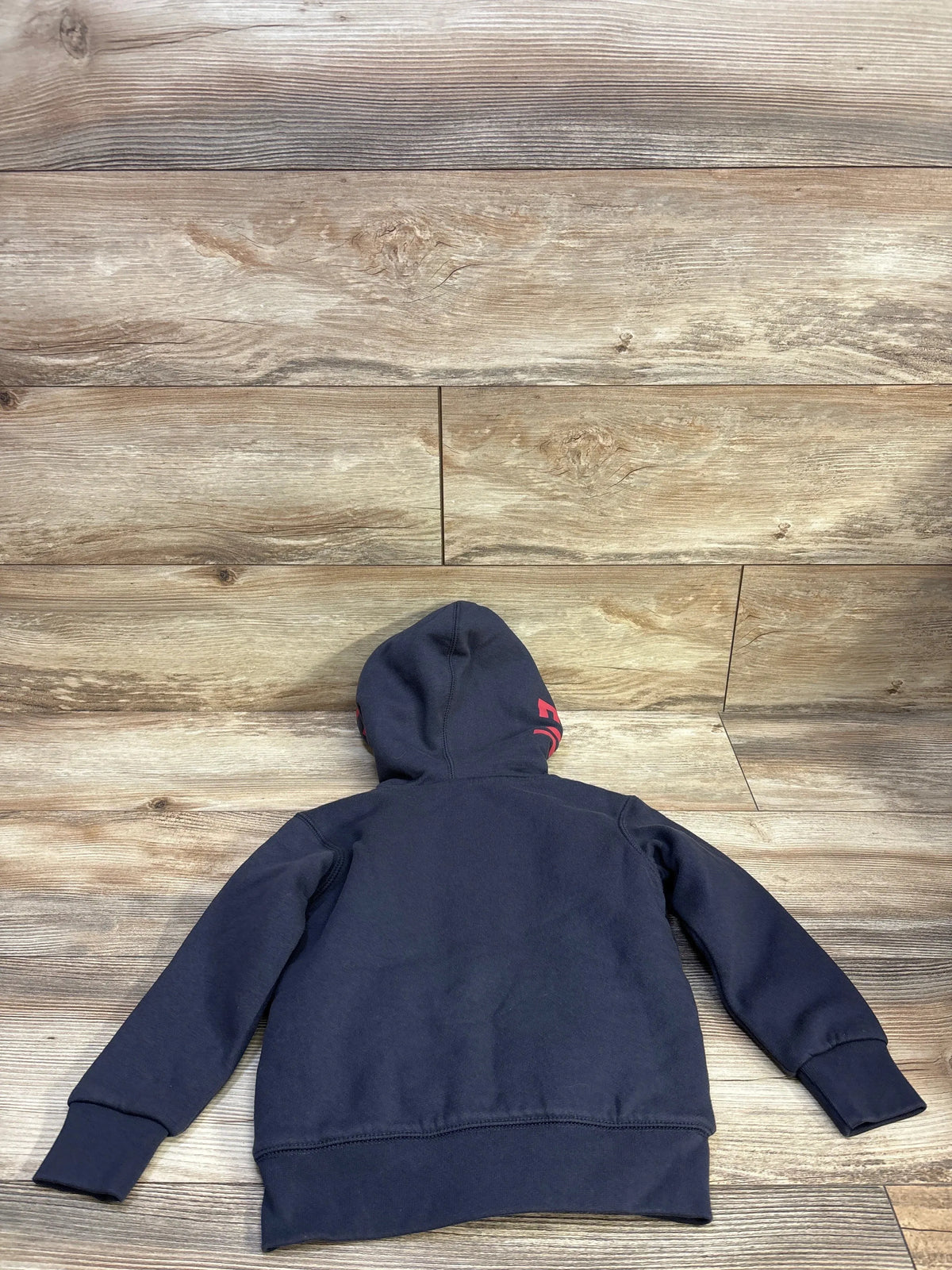 Back view of a navy blue Quiksilver Best Wave sherpa lined full-zip jacket for toddlers size 4T