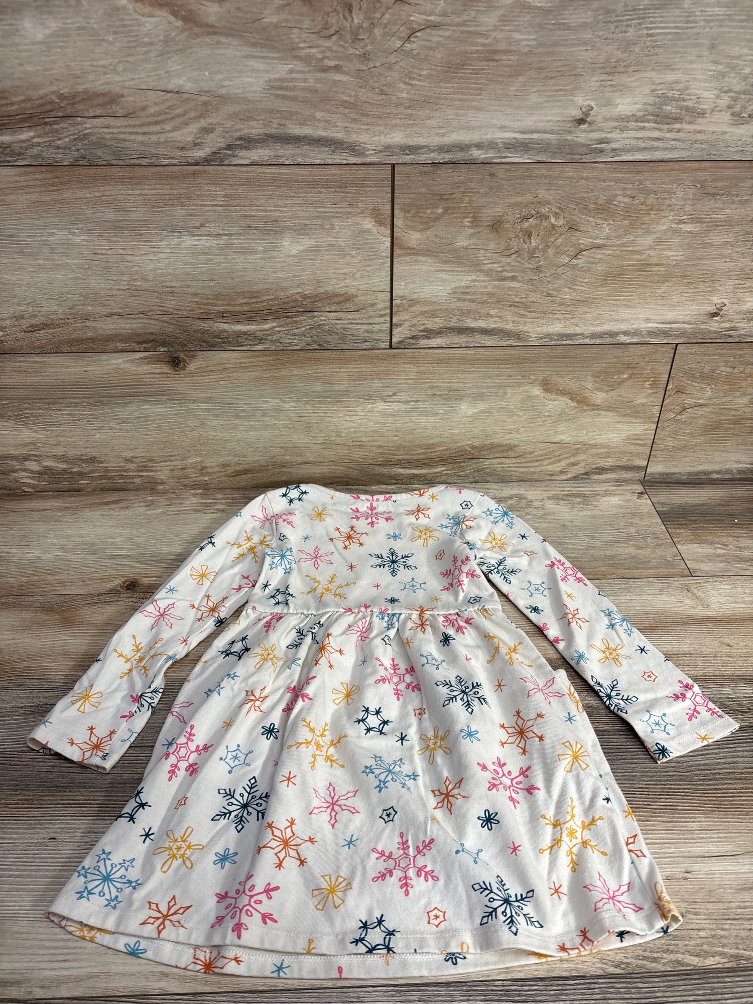 Cat & Jack Snowflake Dress Cream sz 4-5T