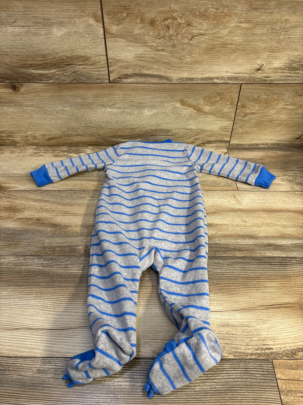 Simple Joys Striped Blanket Sleeper Grey sz 6-9m