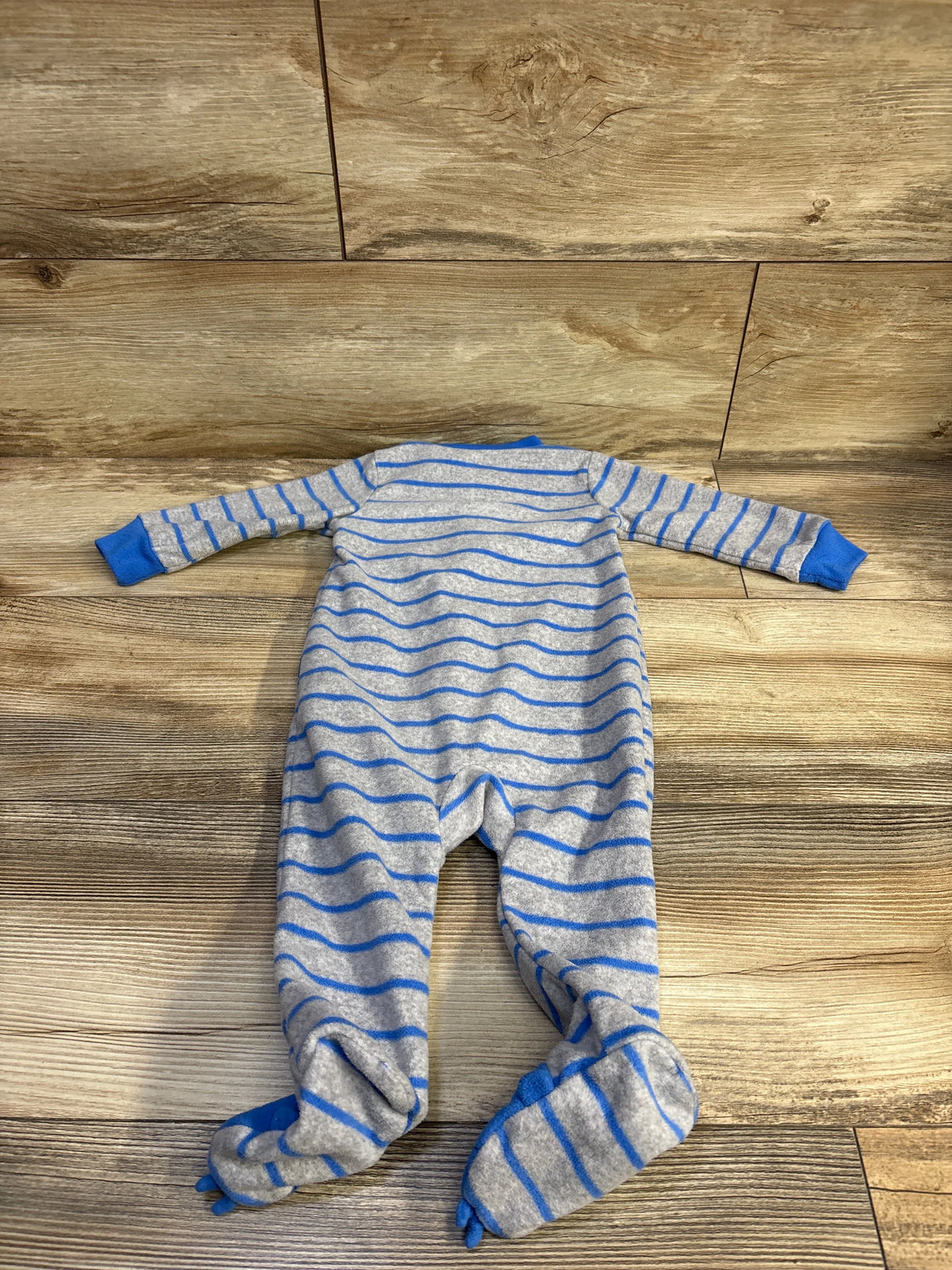 Simple Joys Striped Blanket Sleeper Grey sz 6-9m