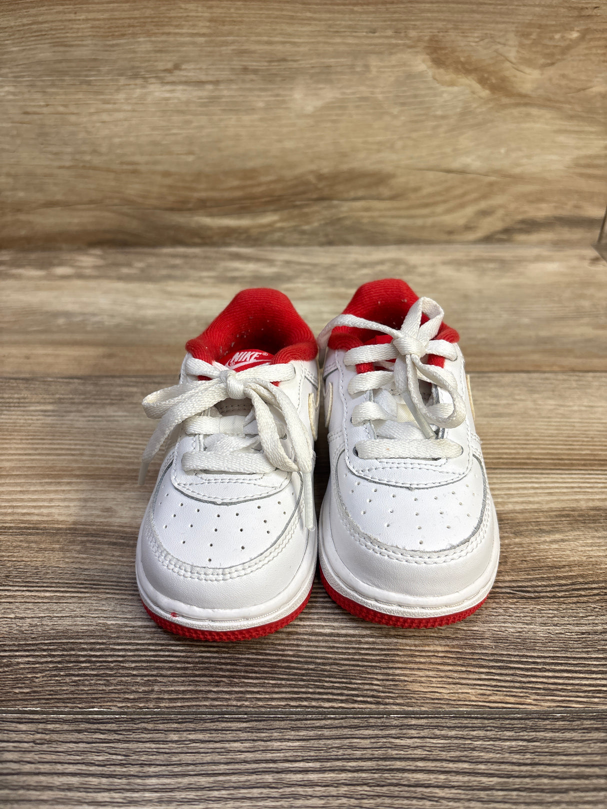 Nike Air Force 1 Low TD 'White University Red' Sneakers sz 5c
