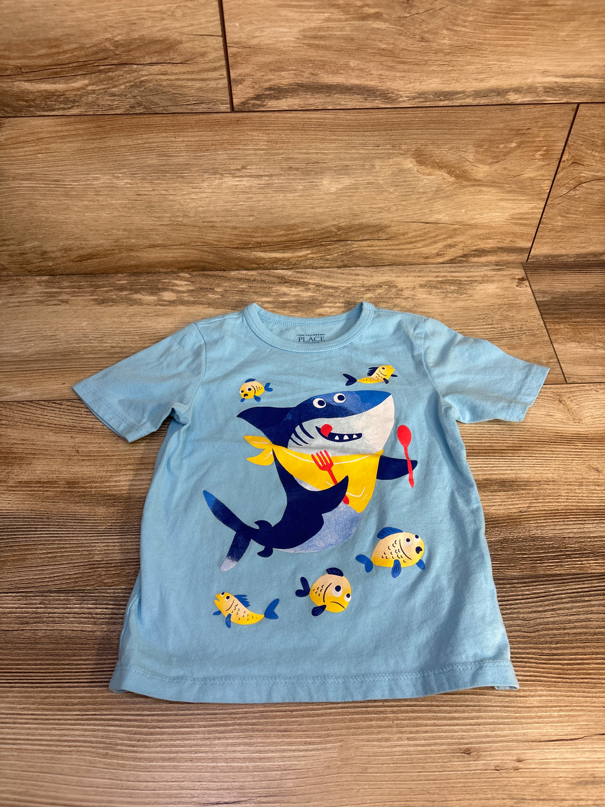Children's Place Shark Shirt Blue sz 3T