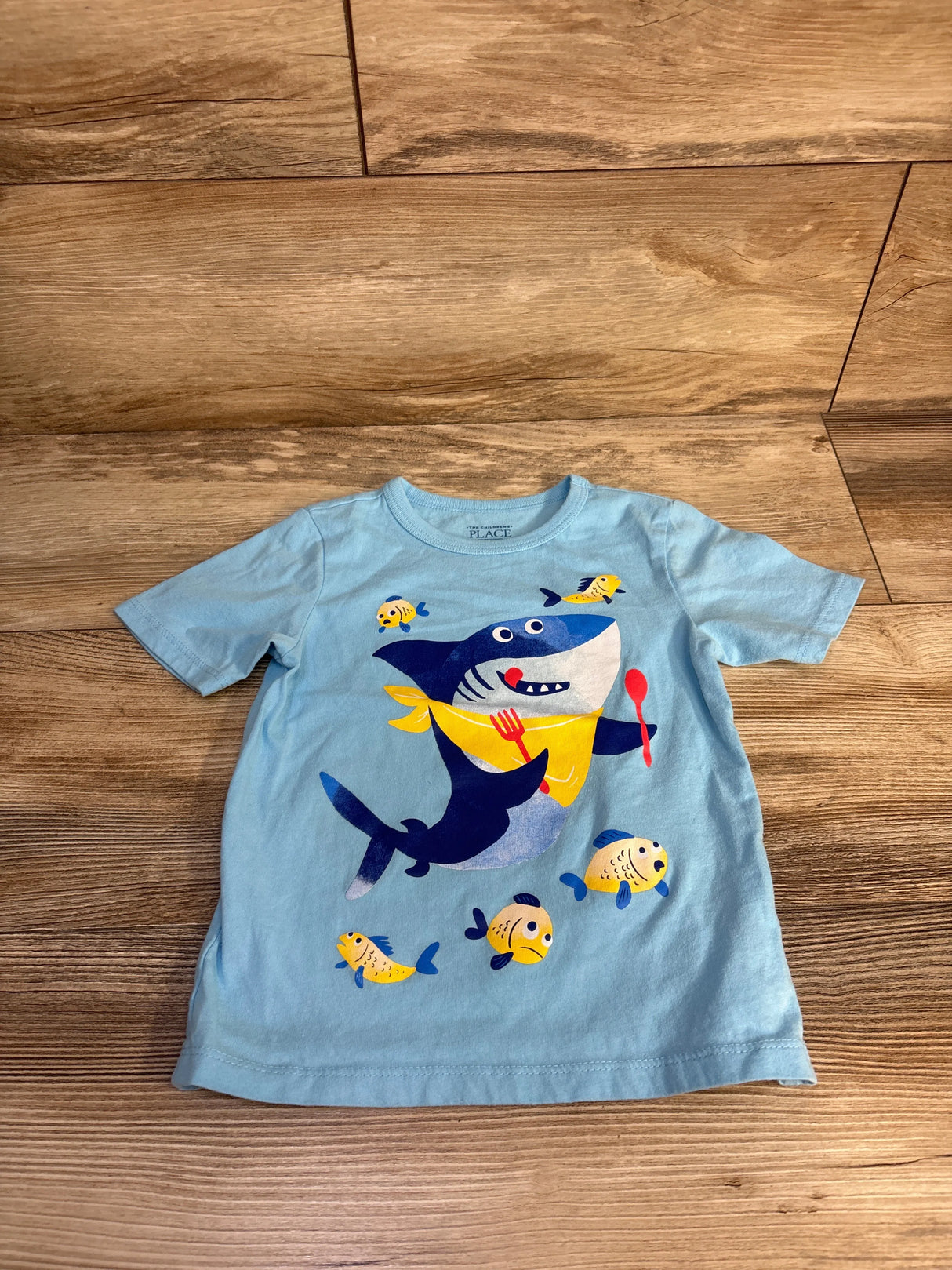 Children's Place Shark Shirt Blue sz 3T