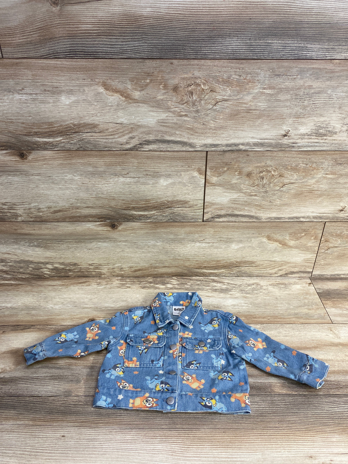 Bluey Denim Button Up Jacket Light Blue sz 12m
